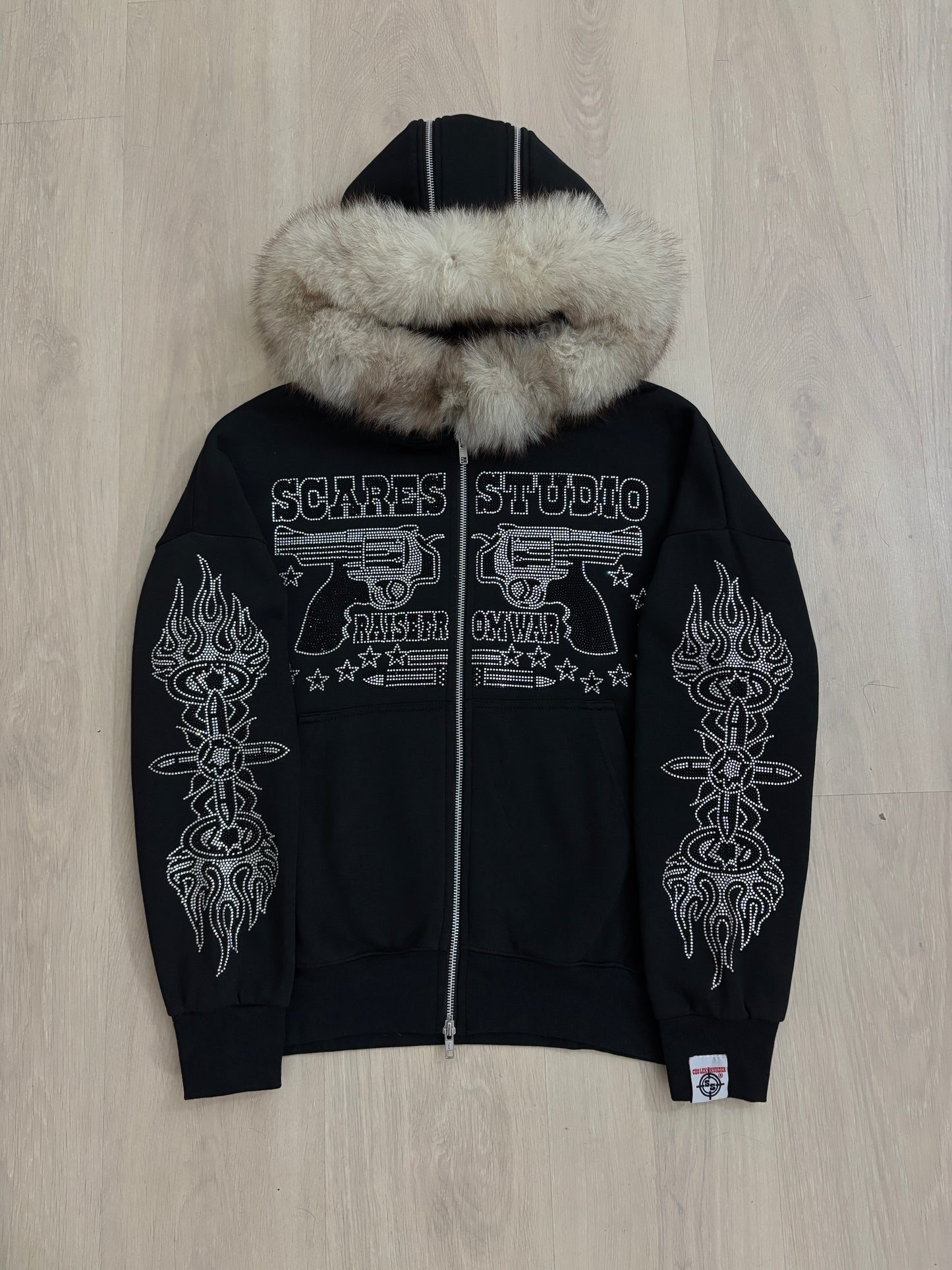 RAISE FROM WAR BLACK FUR ZIPPER