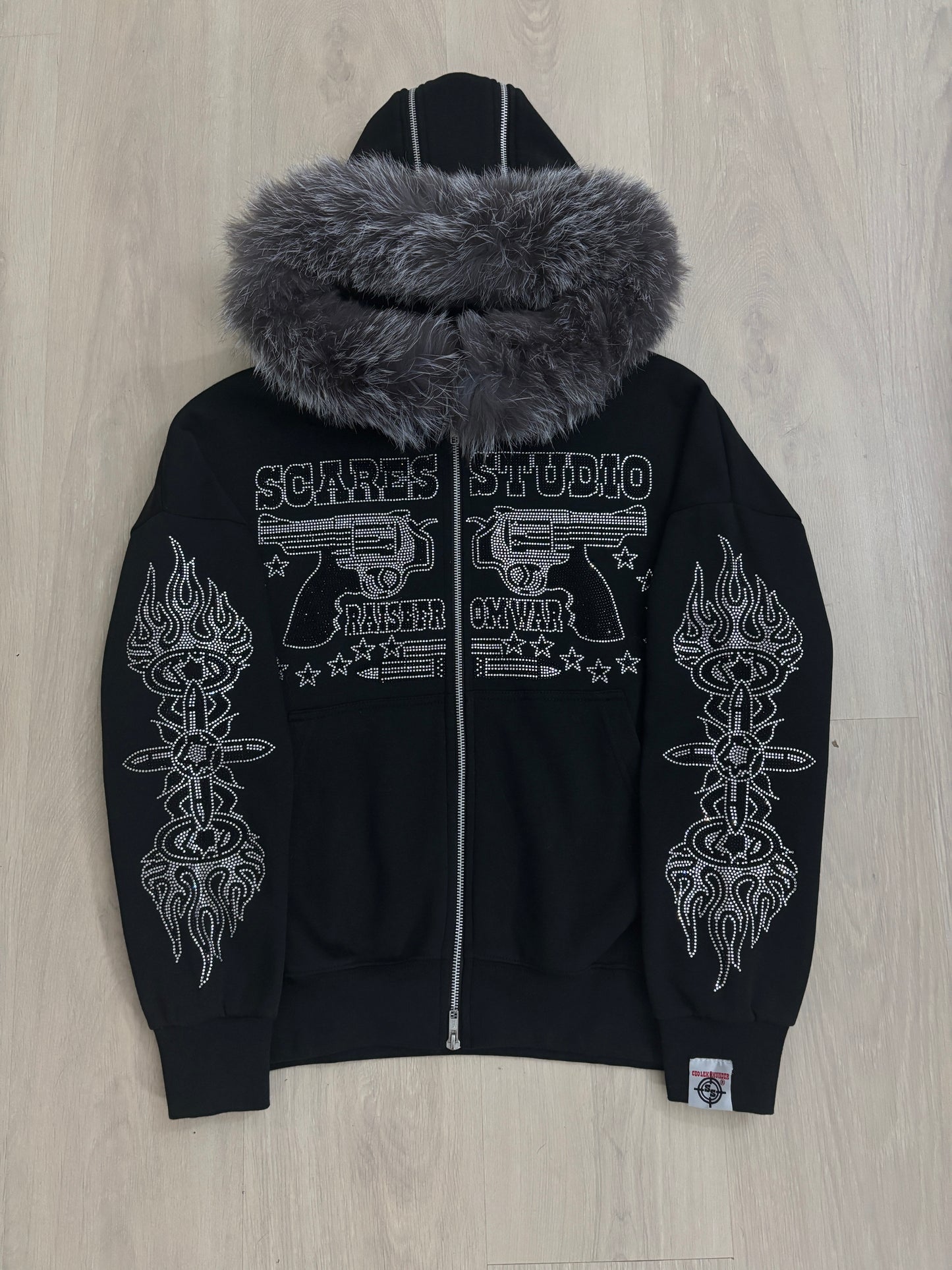 RAISE FROM WAR BLACK FUR ZIPPER