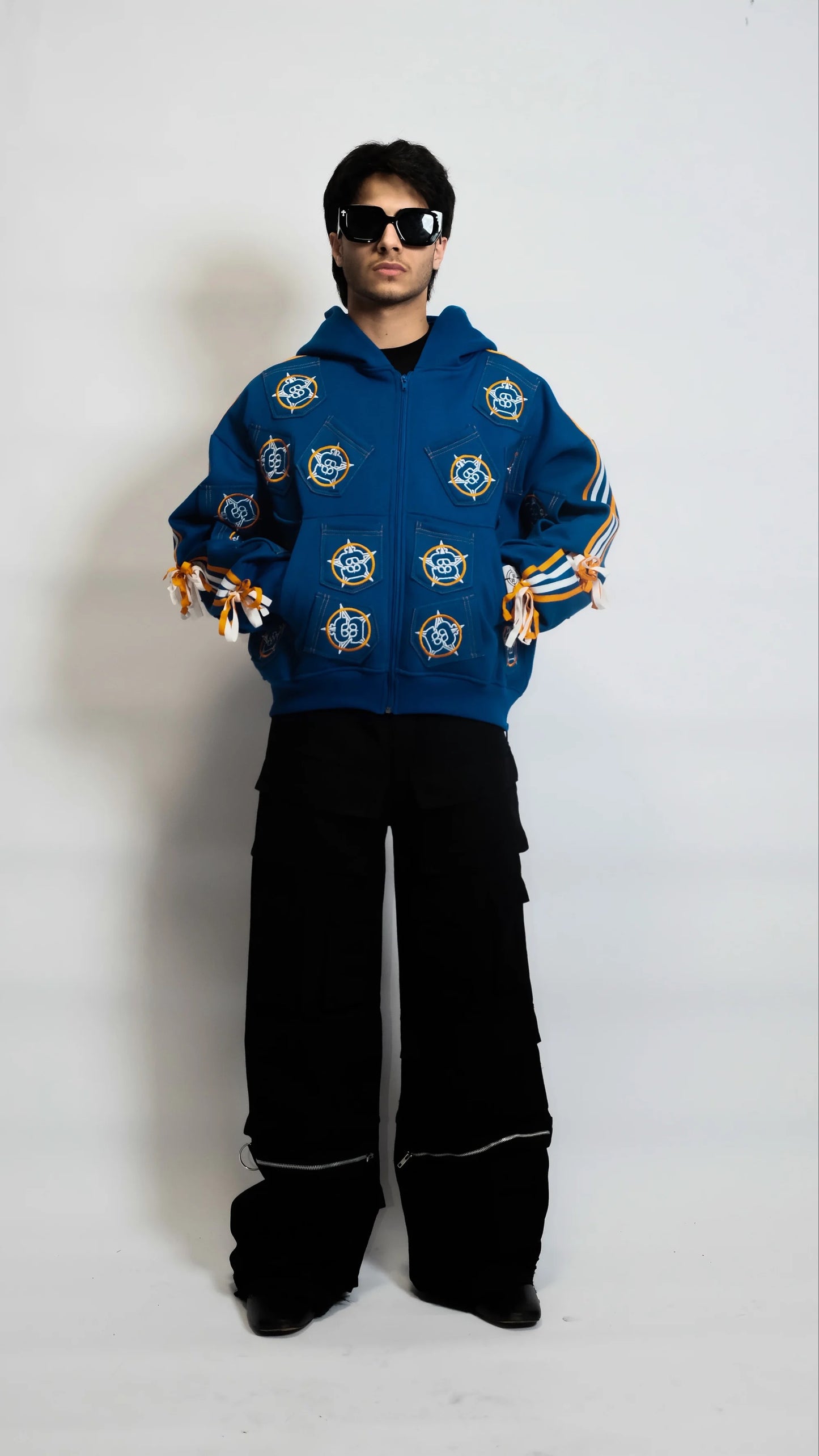 ROYAL BLUE MULTI-POCKETS ZIP