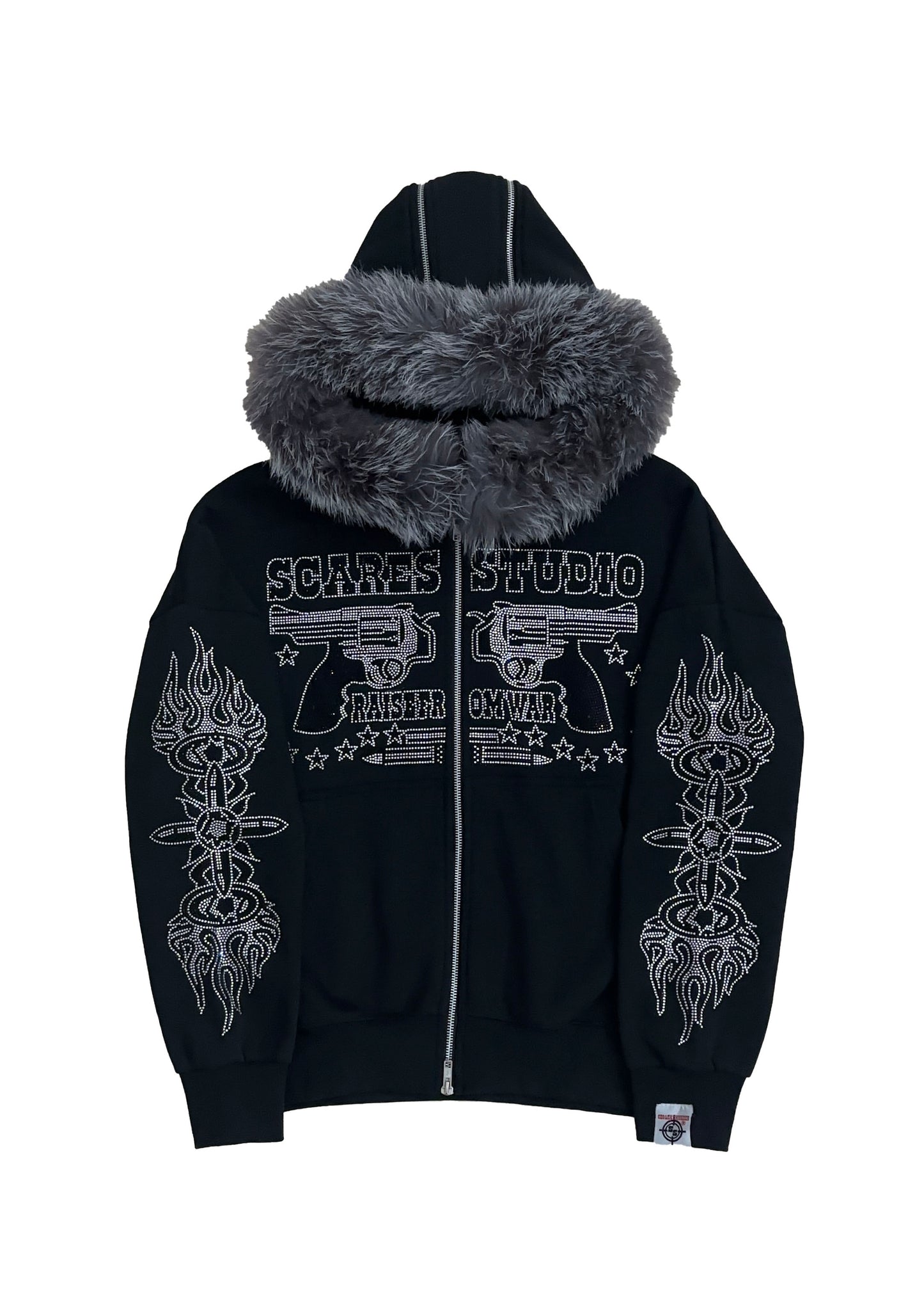 RAISE FROM WAR BLACK FUR ZIPPER