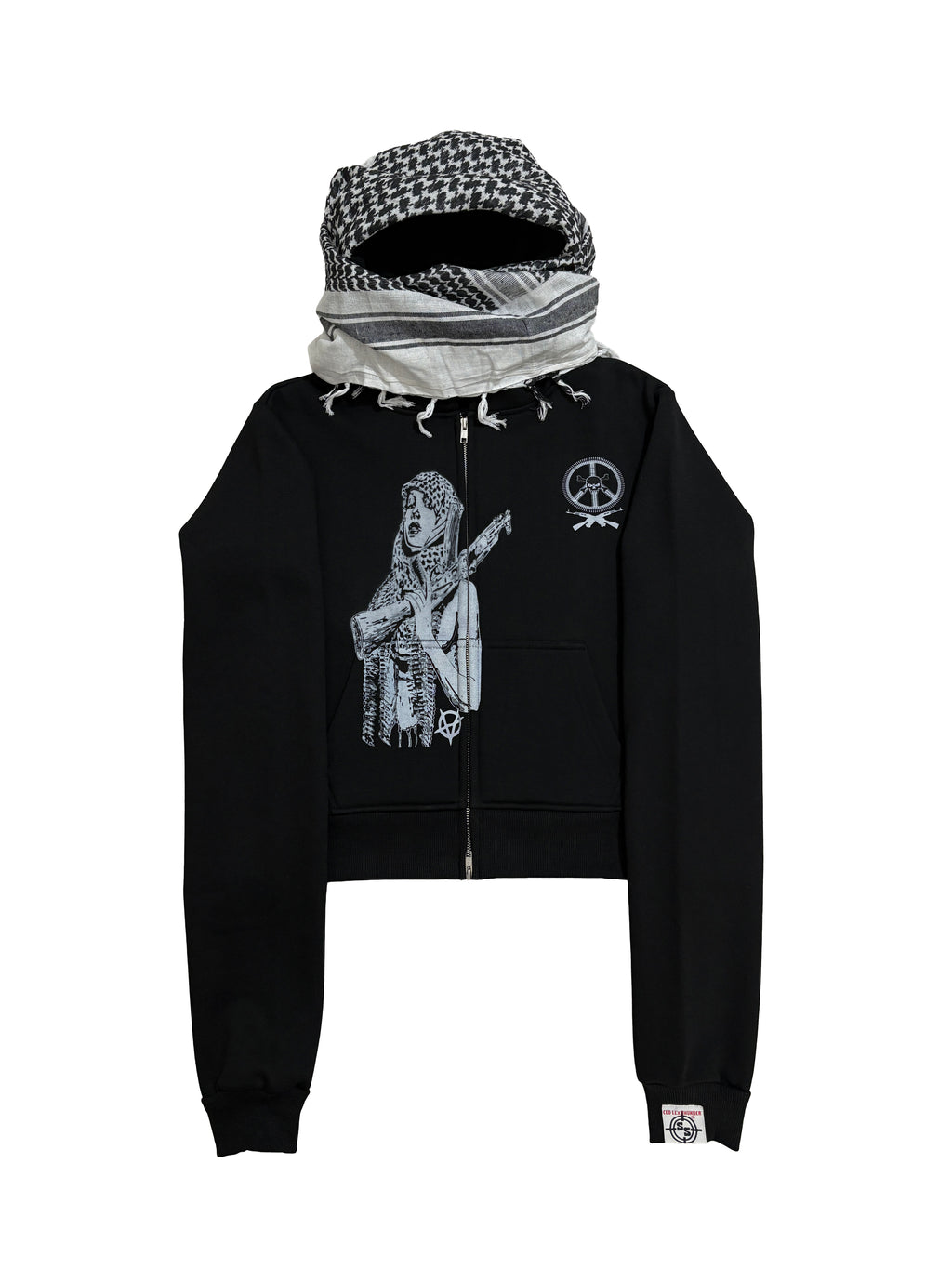 ANARCHY WARRIORS TURBAN SCARF ZIPPER