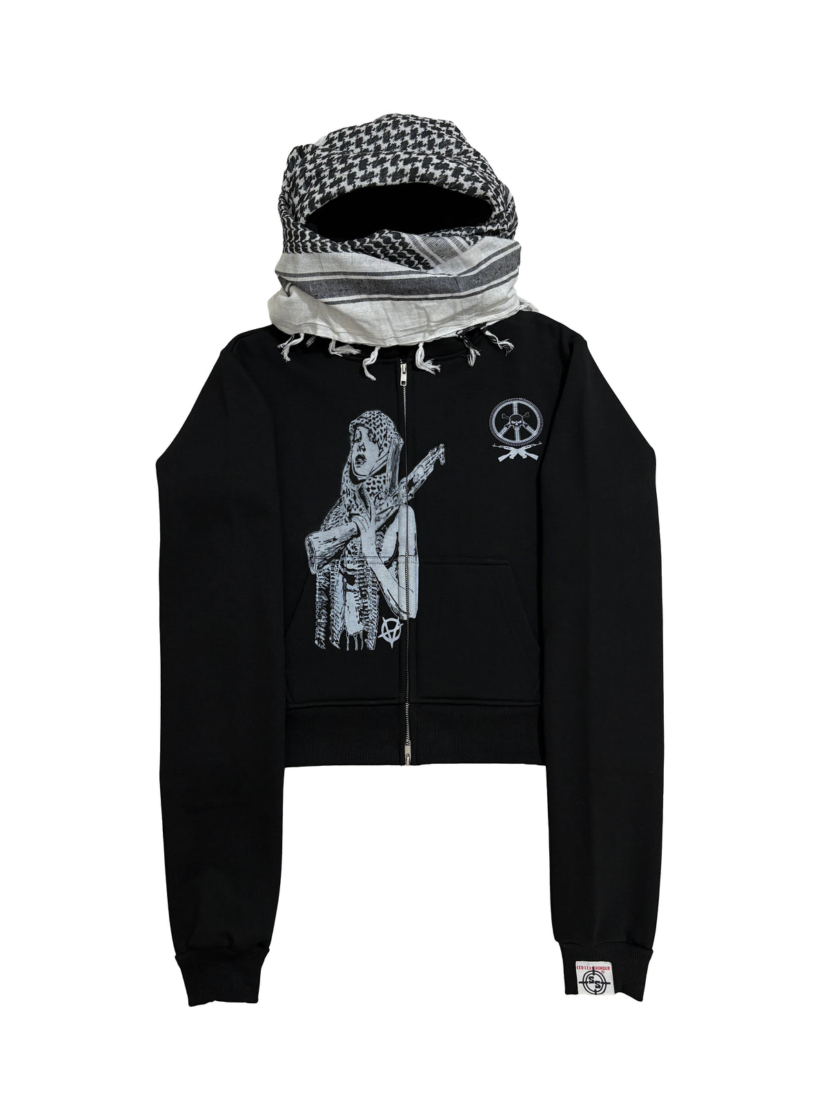 ANARCHY WARRIORS TURBAN SCARF ZIPPER