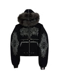 TRIBAL SYMBOL CROSS-ZIPPER