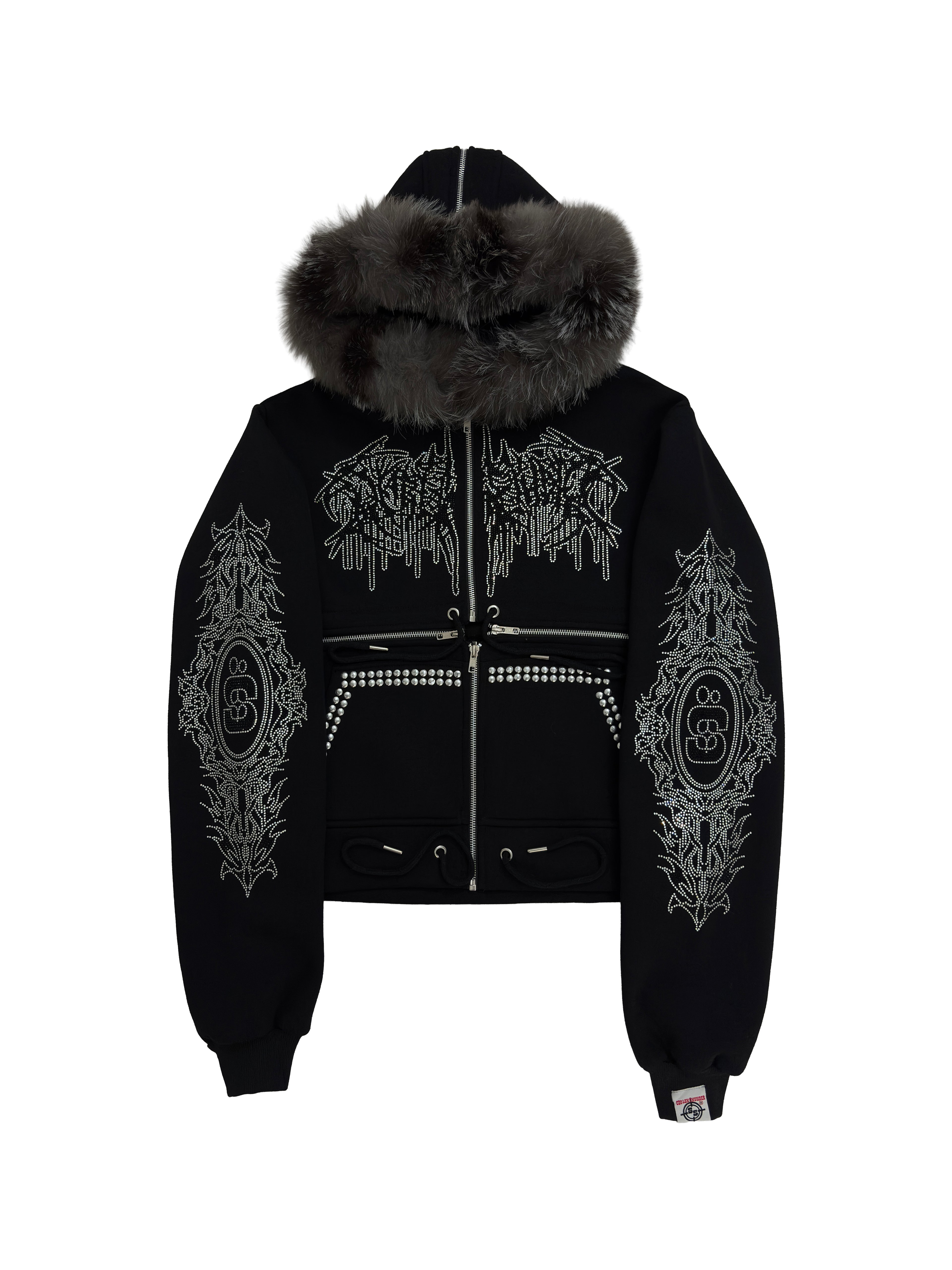 TRIBAL SYMBOL CROSS-ZIPPER
