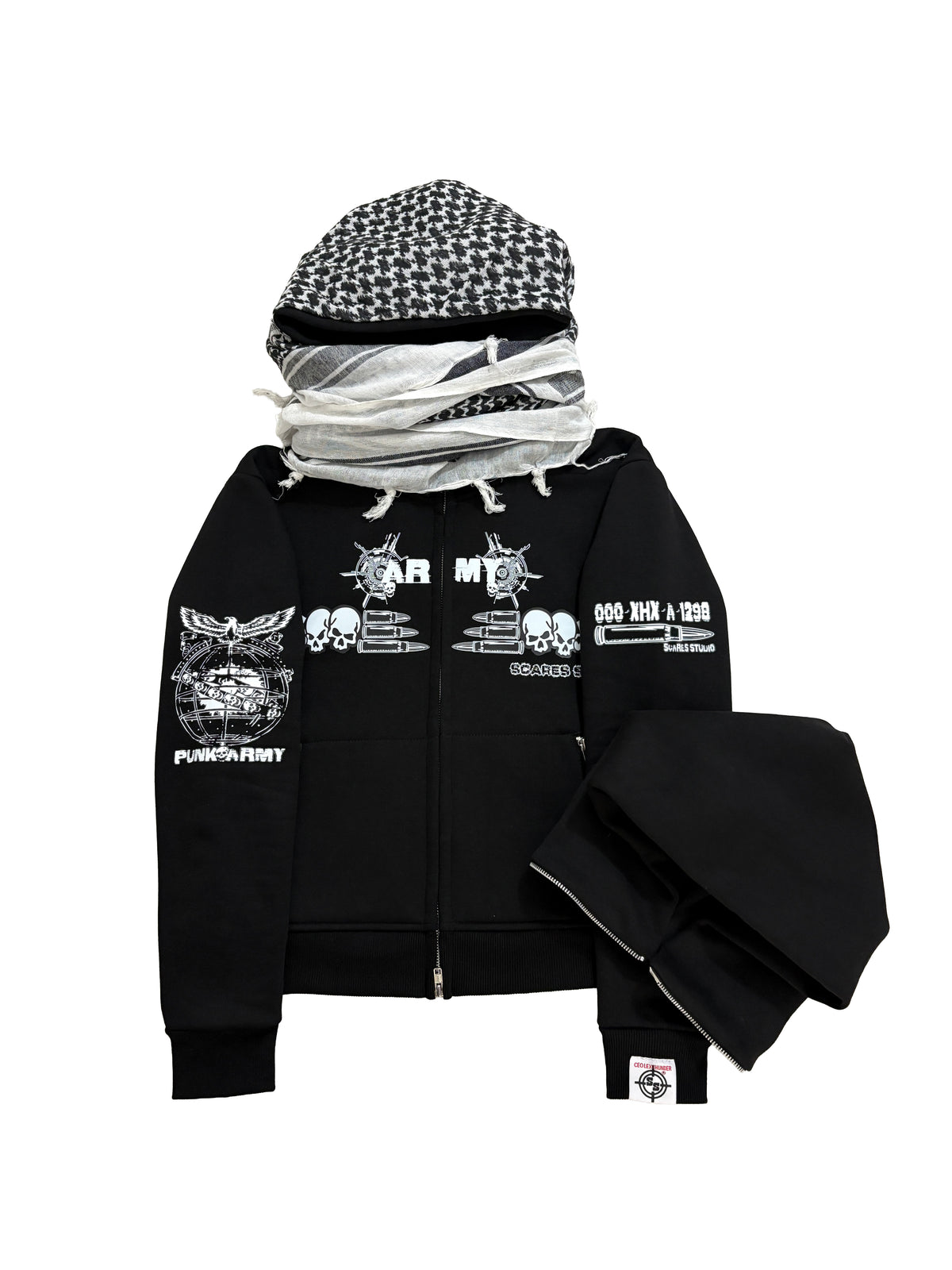 BLACK HYB. [HOODIE SCARF & NORMAL HOODS STYLES]