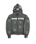 ASH GREY CARTOON STARS ZIPPER