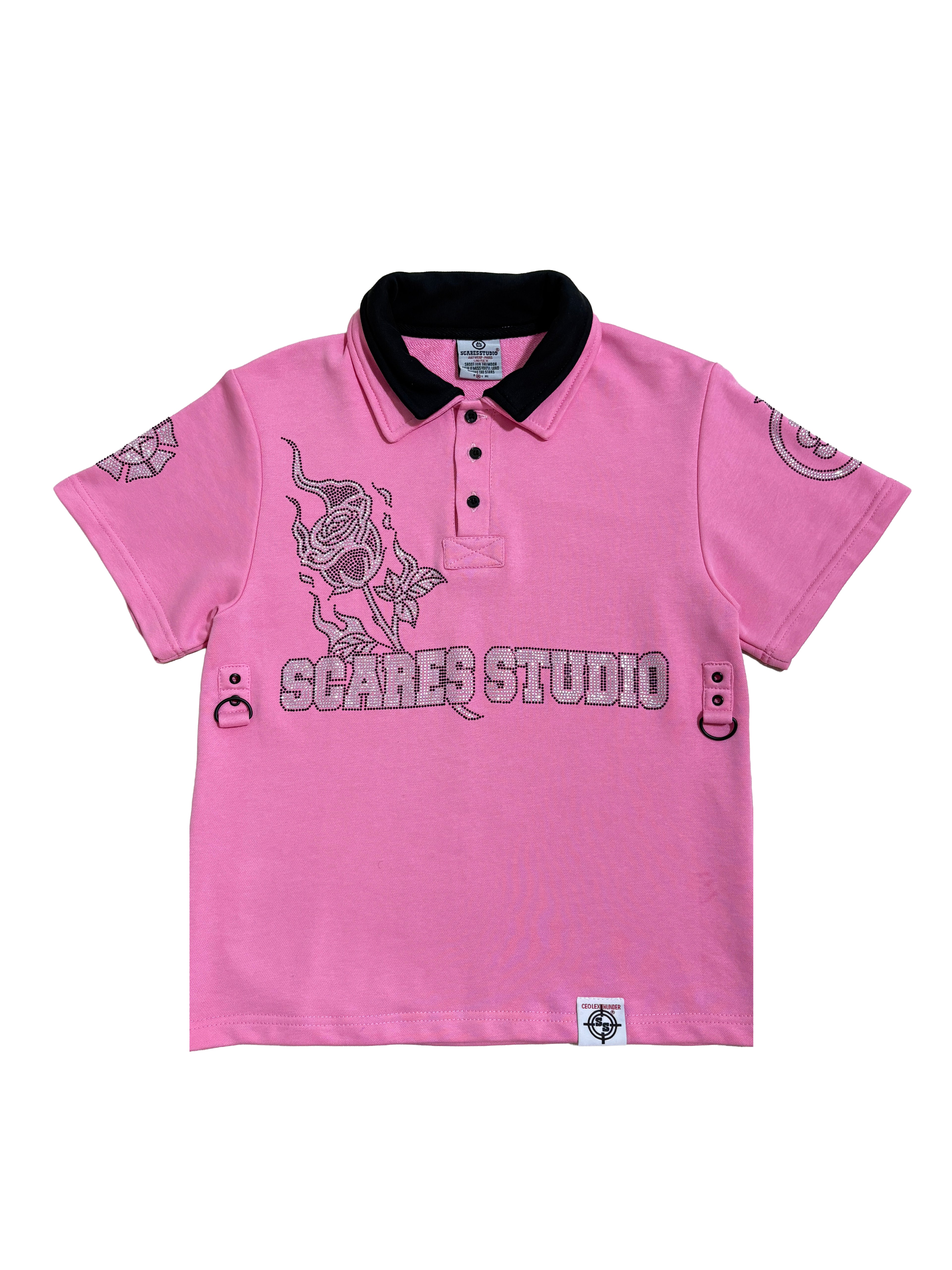 THE NEW BORNSTAR ROSE PINK POLO SHIRT
