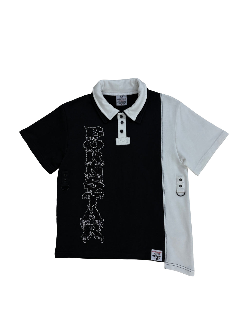 BORNSTAR WHITE & BLACK POLO SHIRT