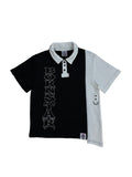 BORNSTAR WHITE & BLACK POLO SHIRT