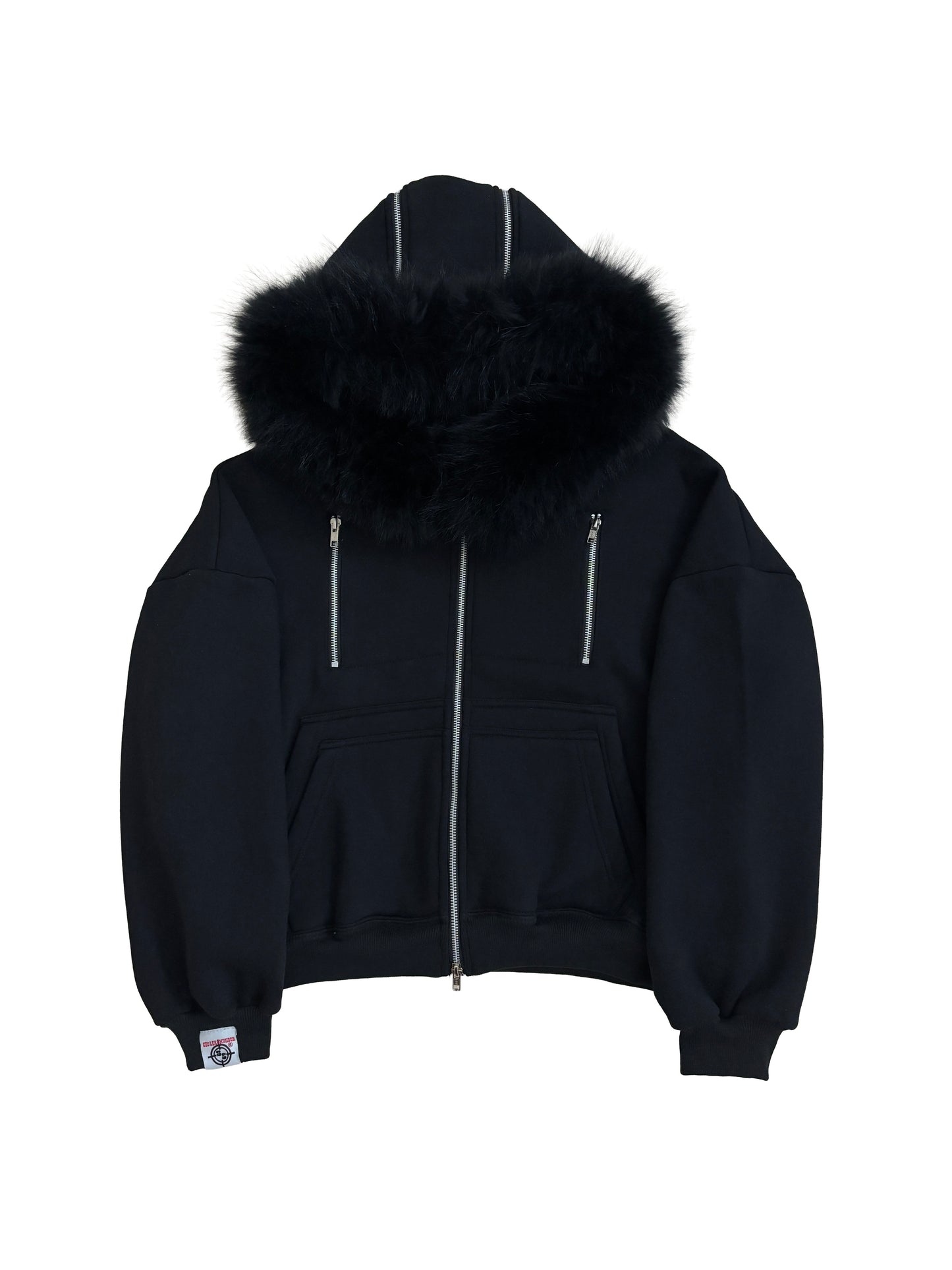 BLACK CARPENTER TECH FUR ZIPPER