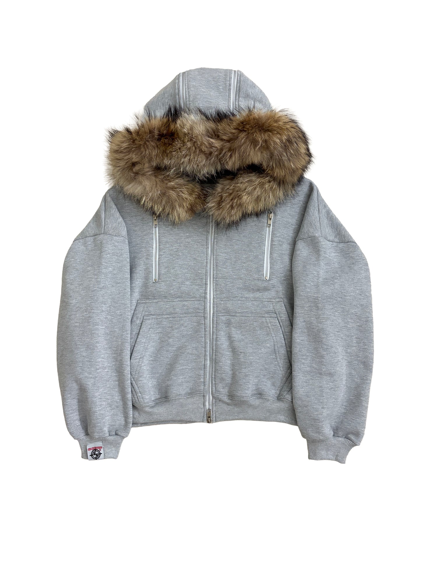 HEATHER GREY CARPENTER TECH FUR ZIPPER