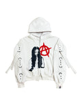 WHITE CHAOTIC ANARCHY CLAN ZIPPER