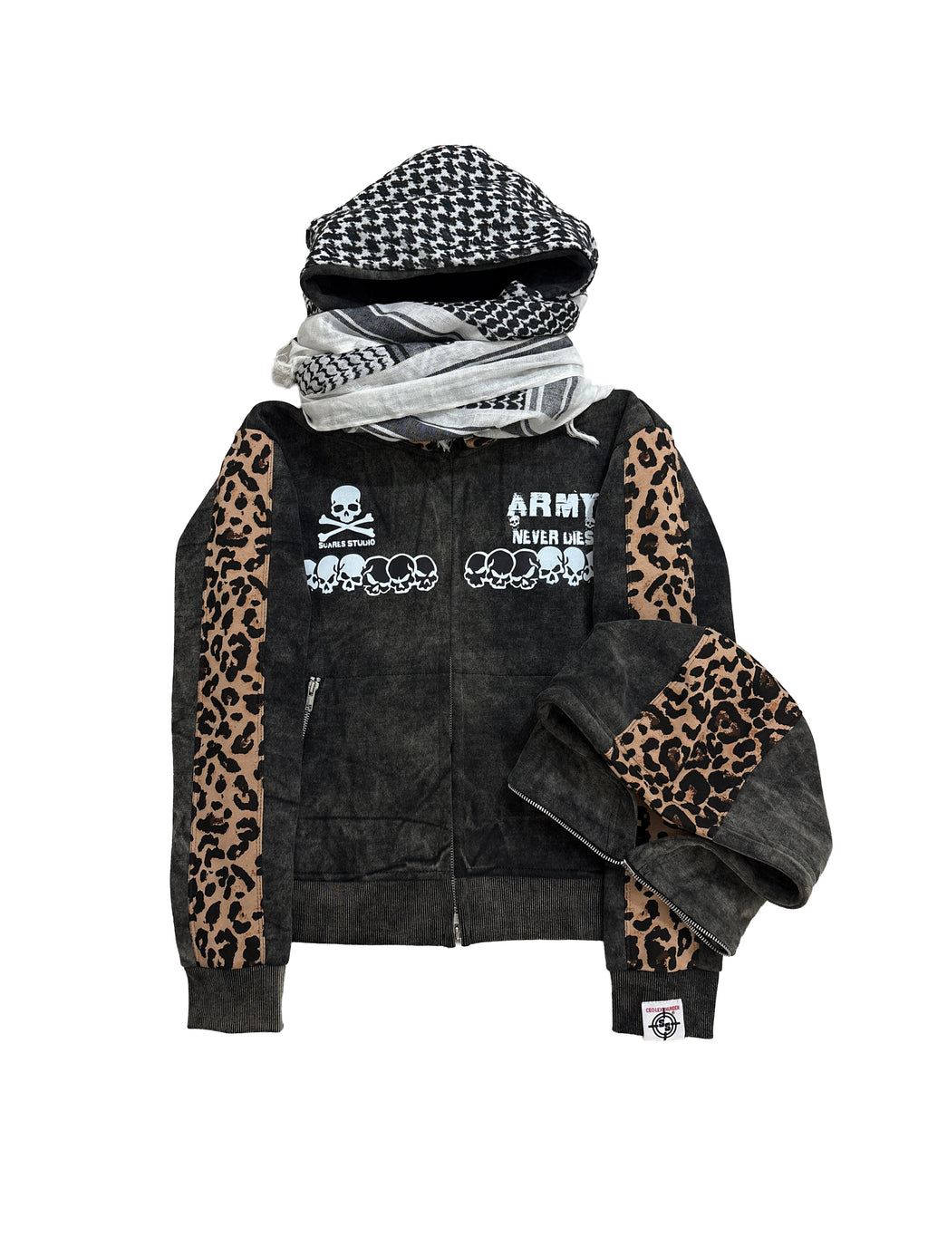 ACID WASH HYB. HOODIE [SCARF & NORMAL HOODS STYLES]