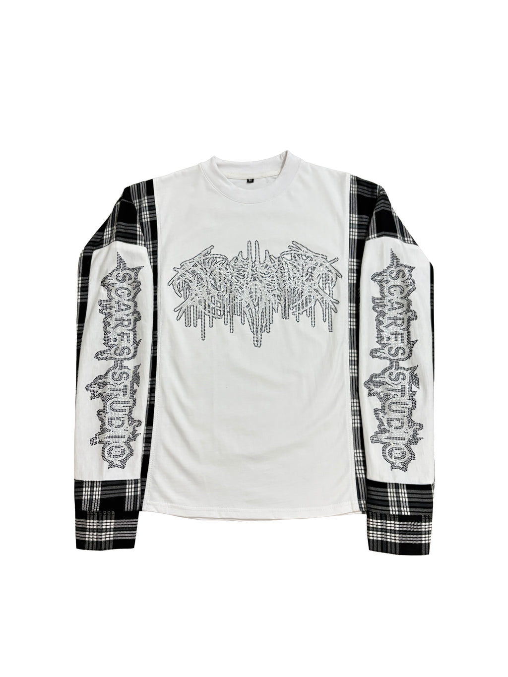 WHITE FLANNEL LONG-SLEEVE T-SHIRT