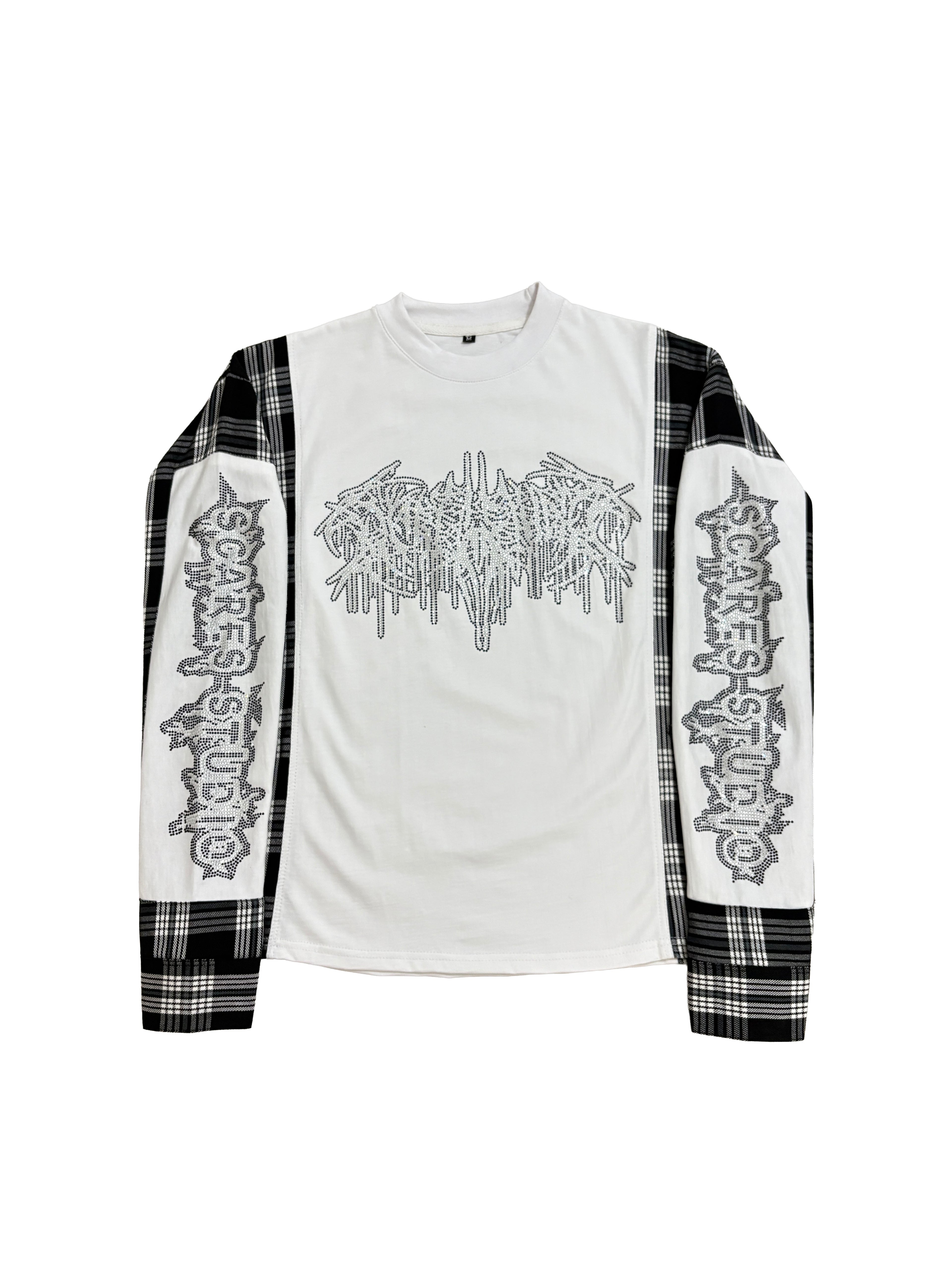 WHITE FLANNEL LONG-SLEEVE T-SHIRT