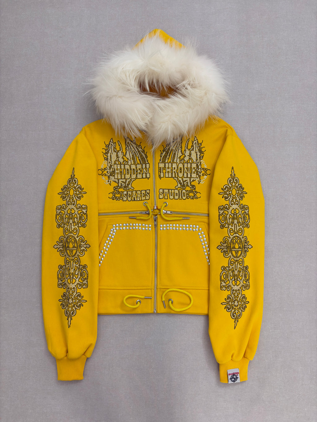 HIDDEN THRONE YELLOW CROSS-ZIPPER