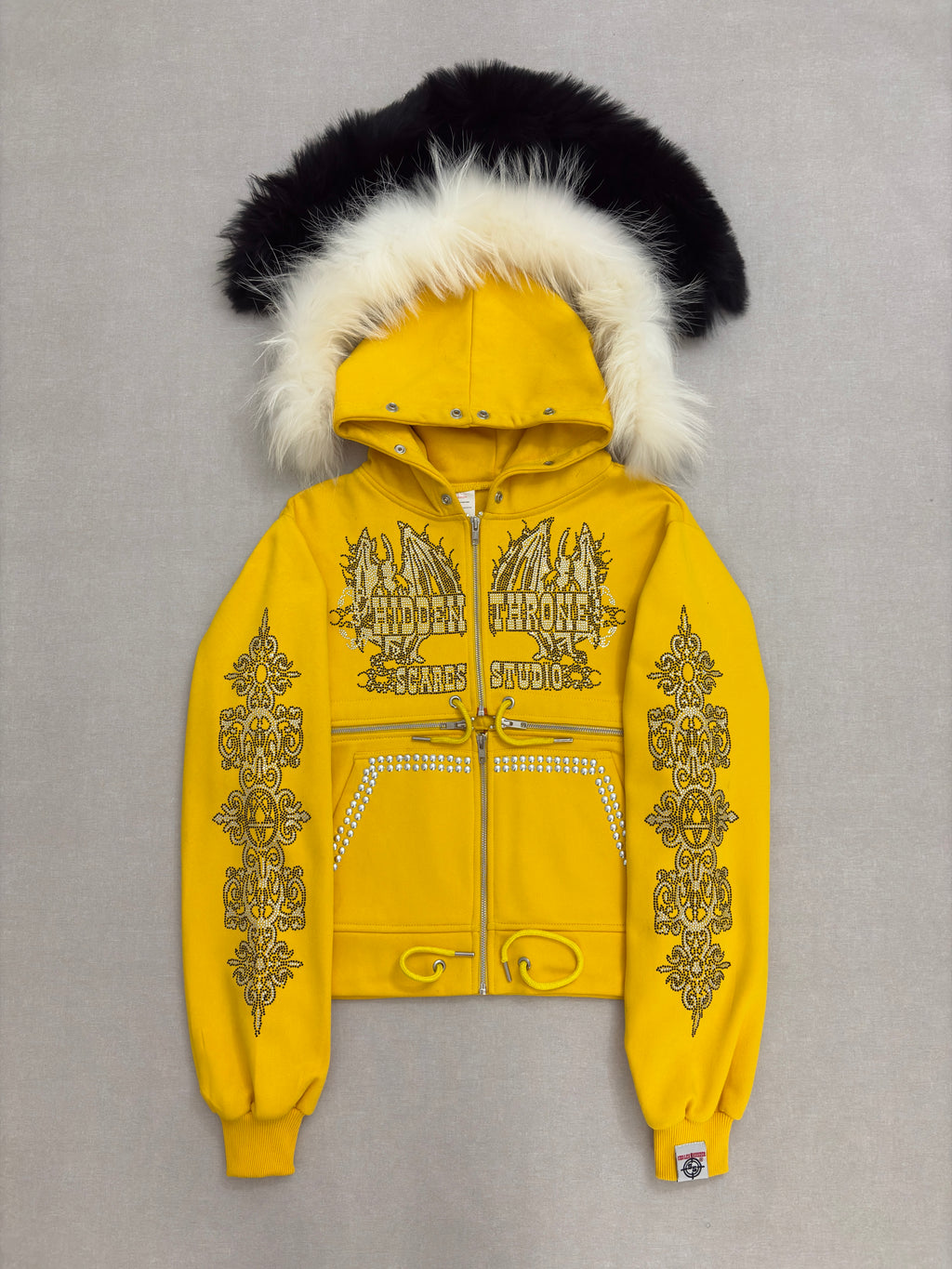 HIDDEN THRONE YELLOW CROSS-ZIPPER