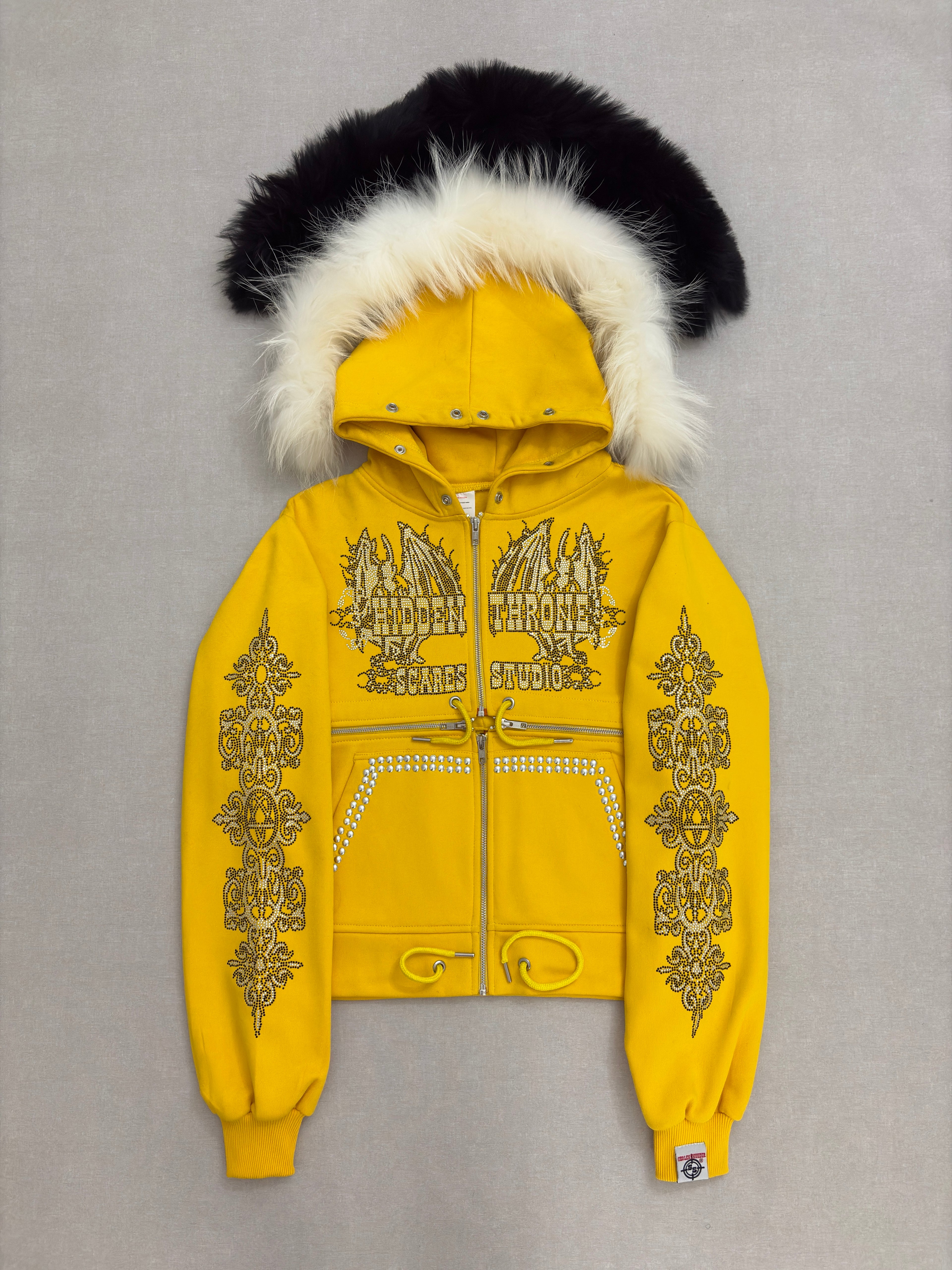 HIDDEN THRONE YELLOW CROSS-ZIPPER