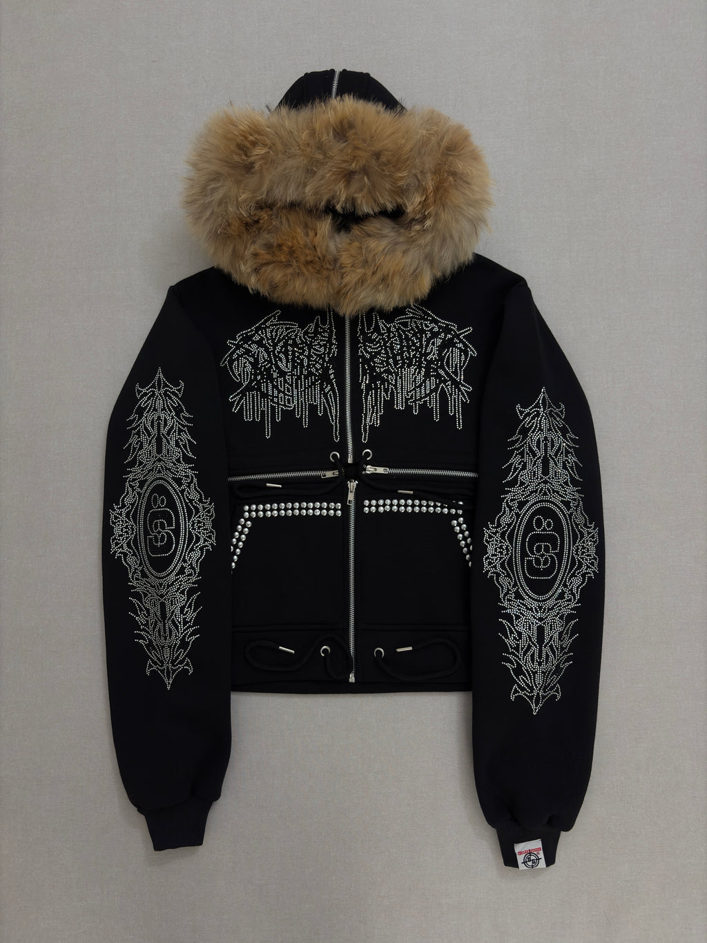 TRIBAL SYMBOL CROSS-ZIPPER