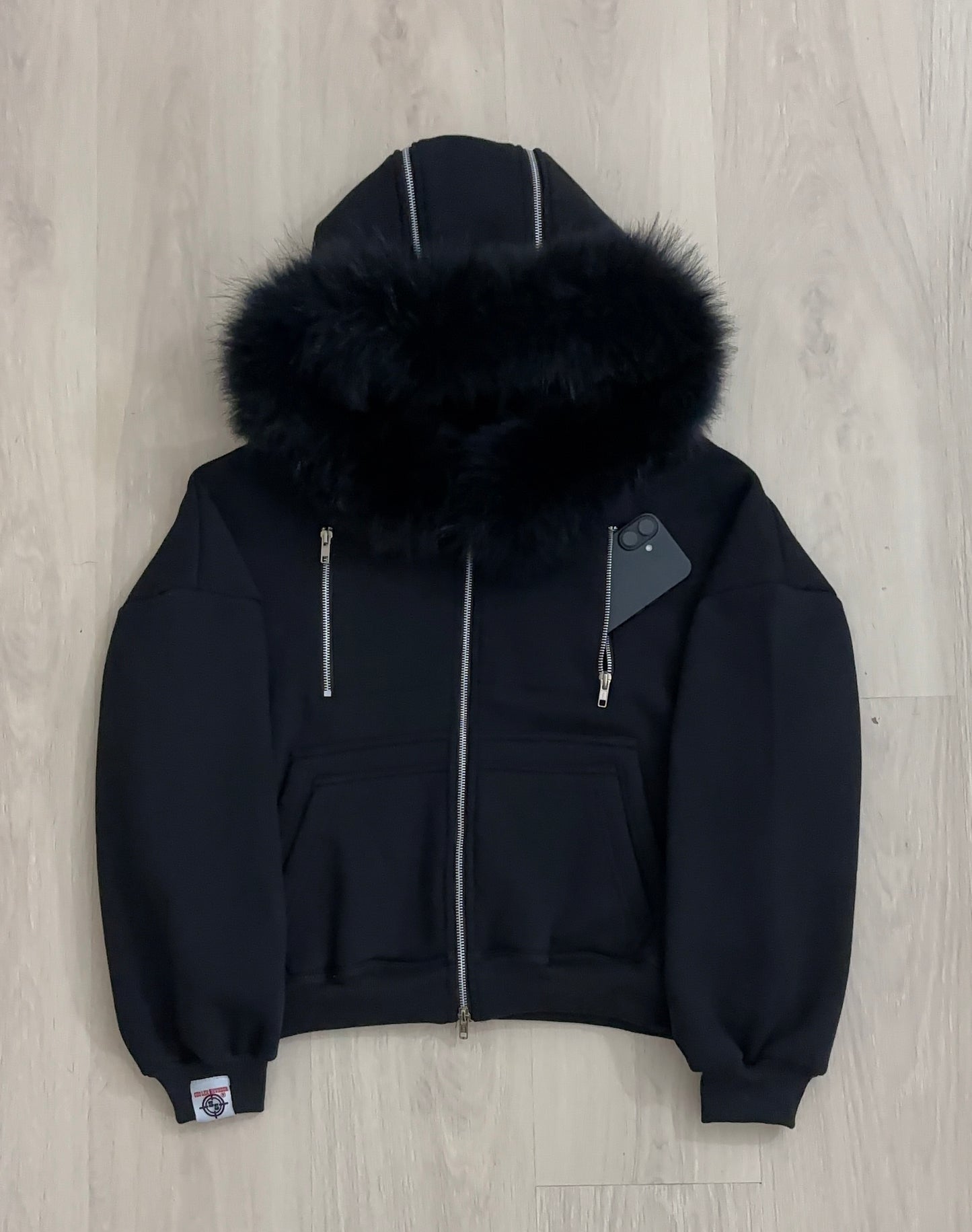 BLACK CARPENTER TECH FUR ZIPPER