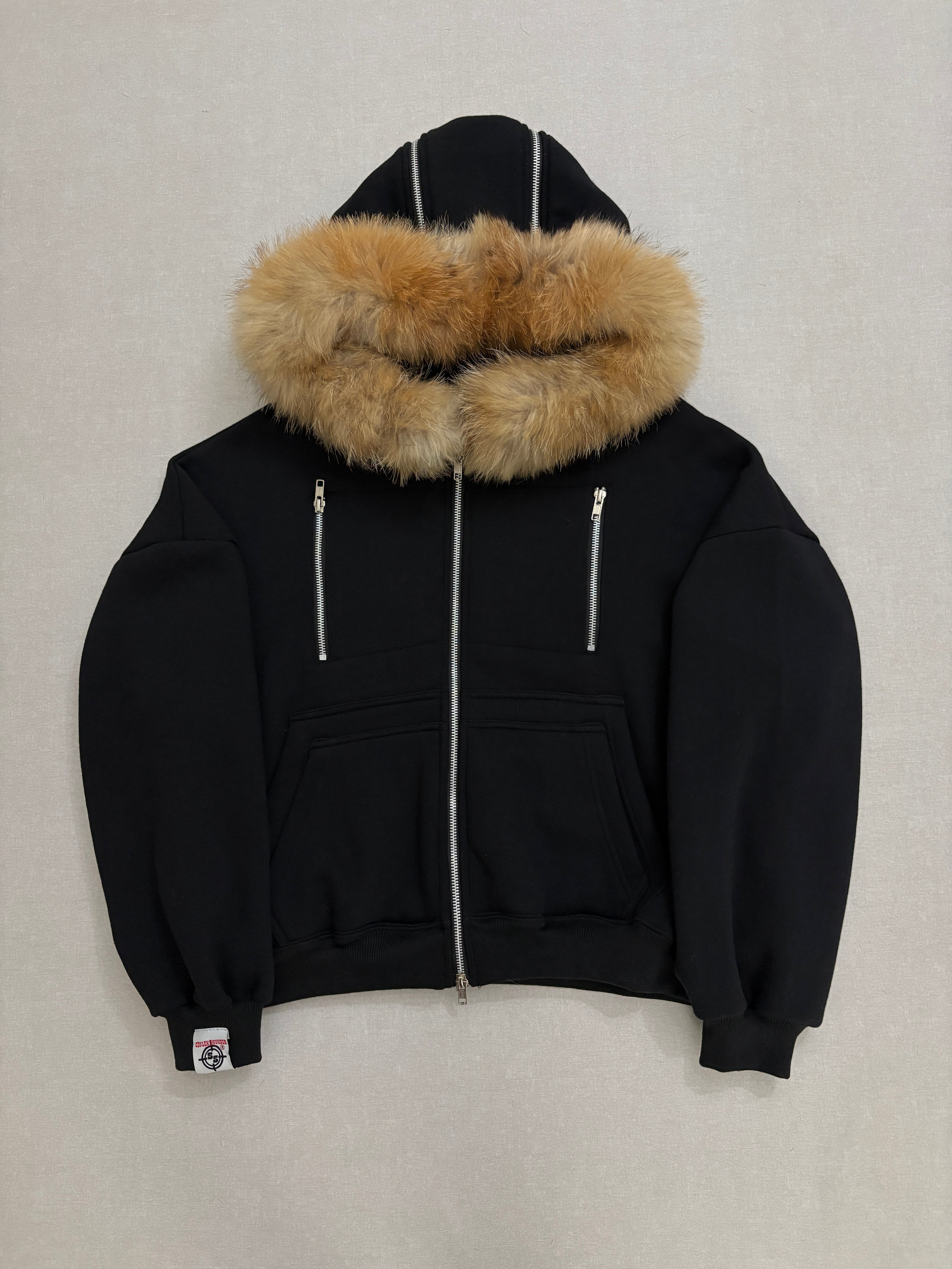 BLACK CARPENTER TECH FUR ZIPPER