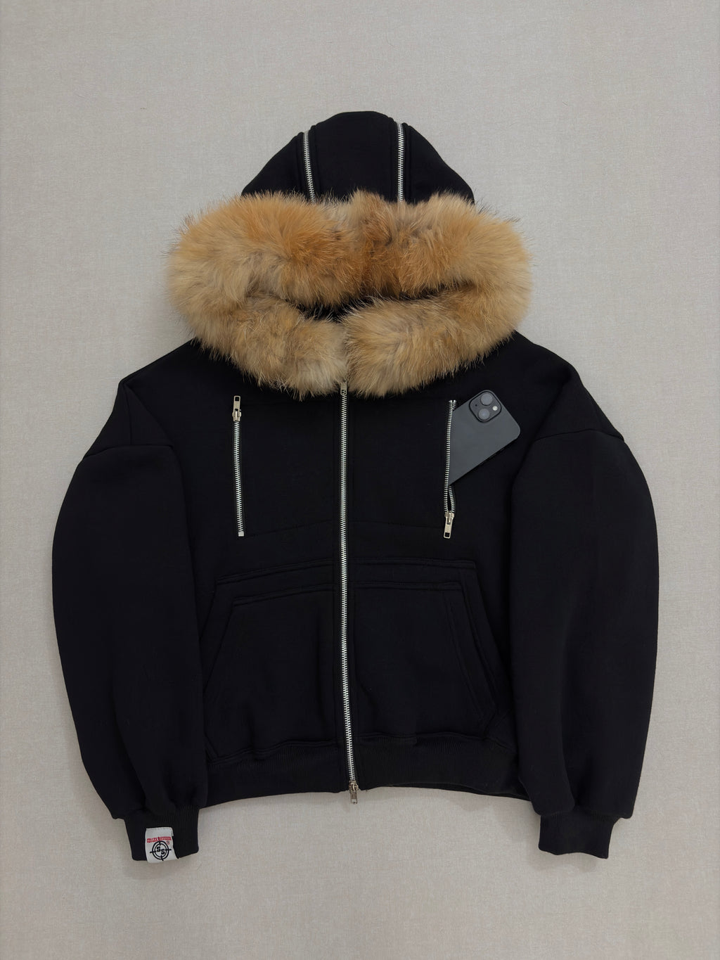BLACK CARPENTER TECH FUR ZIPPER