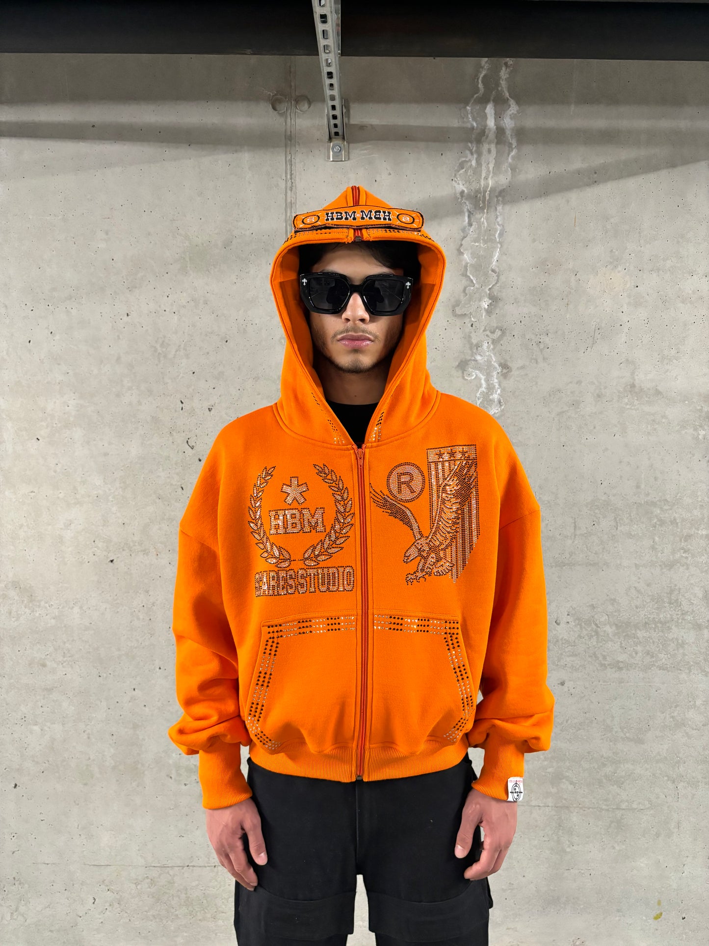 HOOD BY MONEY EAGLE ORANGE ZIPPER