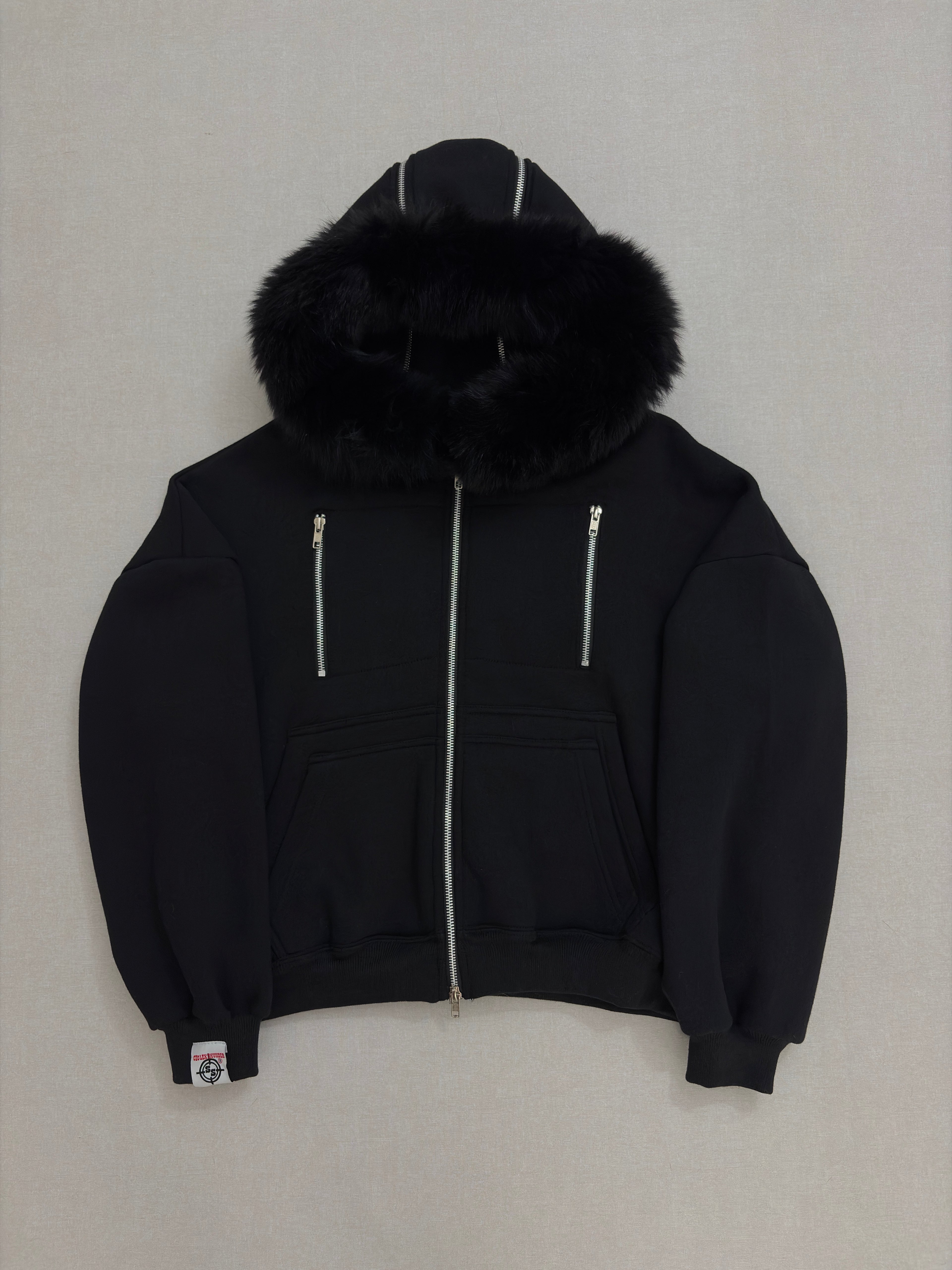 BLACK CARPENTER TECH FUR ZIPPER
