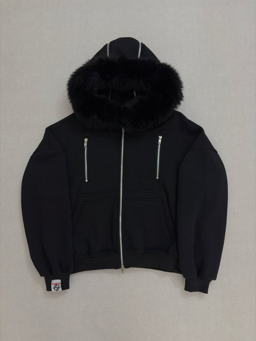 BLACK CARPENTER TECH FUR ZIPPER