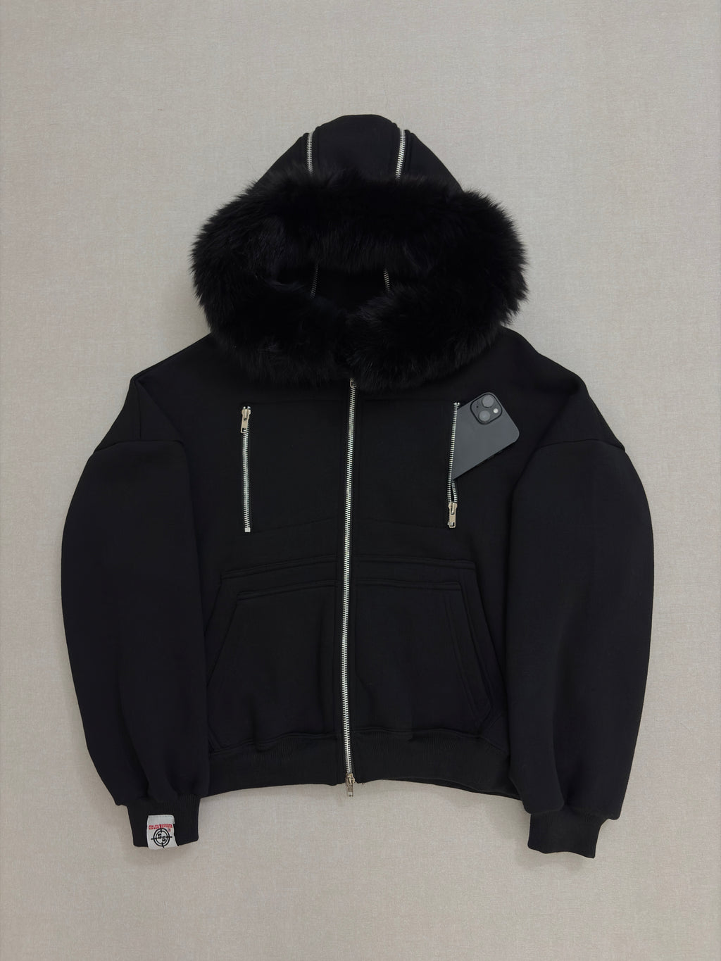 BLACK CARPENTER TECH FUR ZIPPER