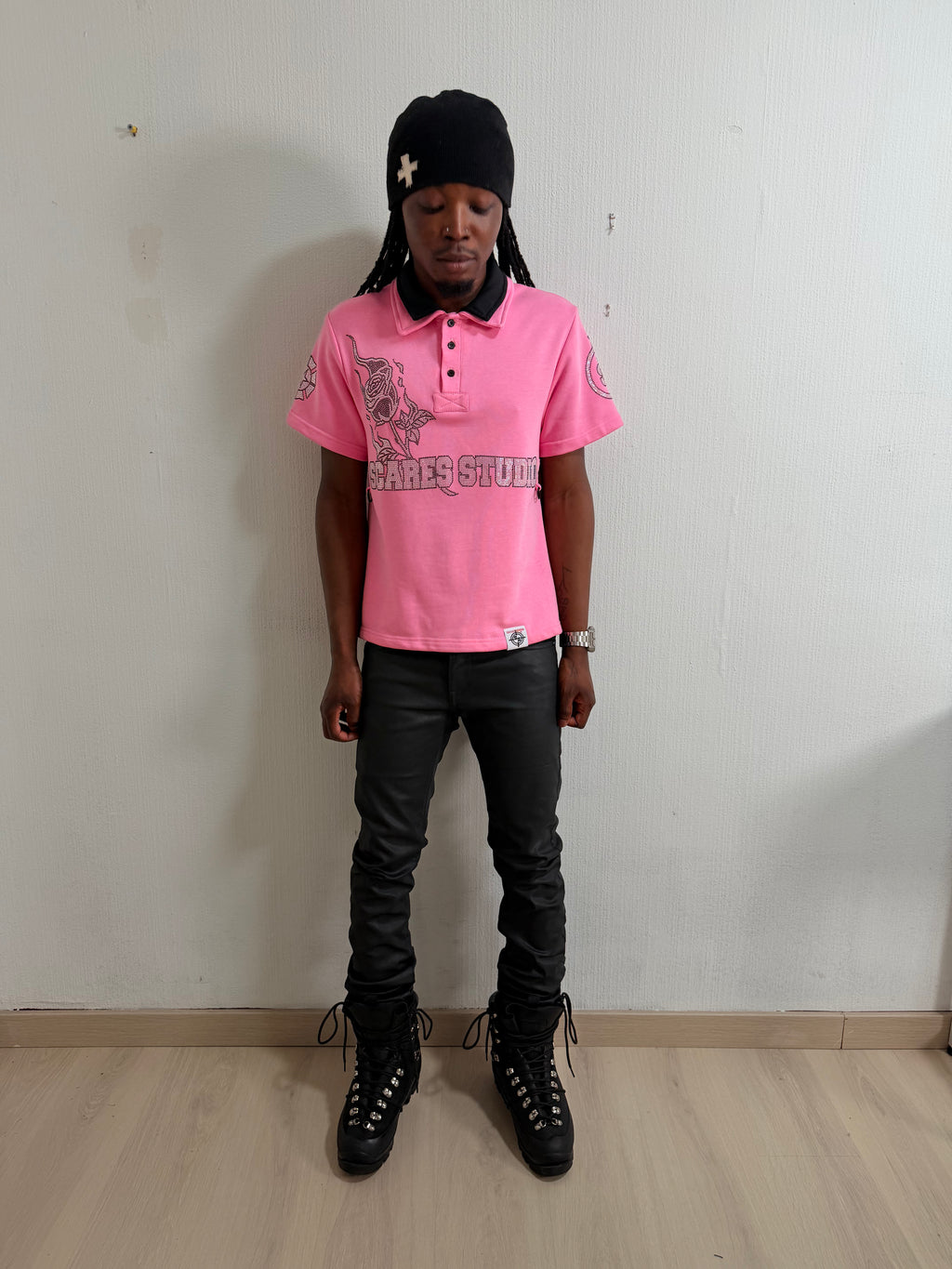 THE NEW BORNSTAR ROSE PINK POLO SHIRT