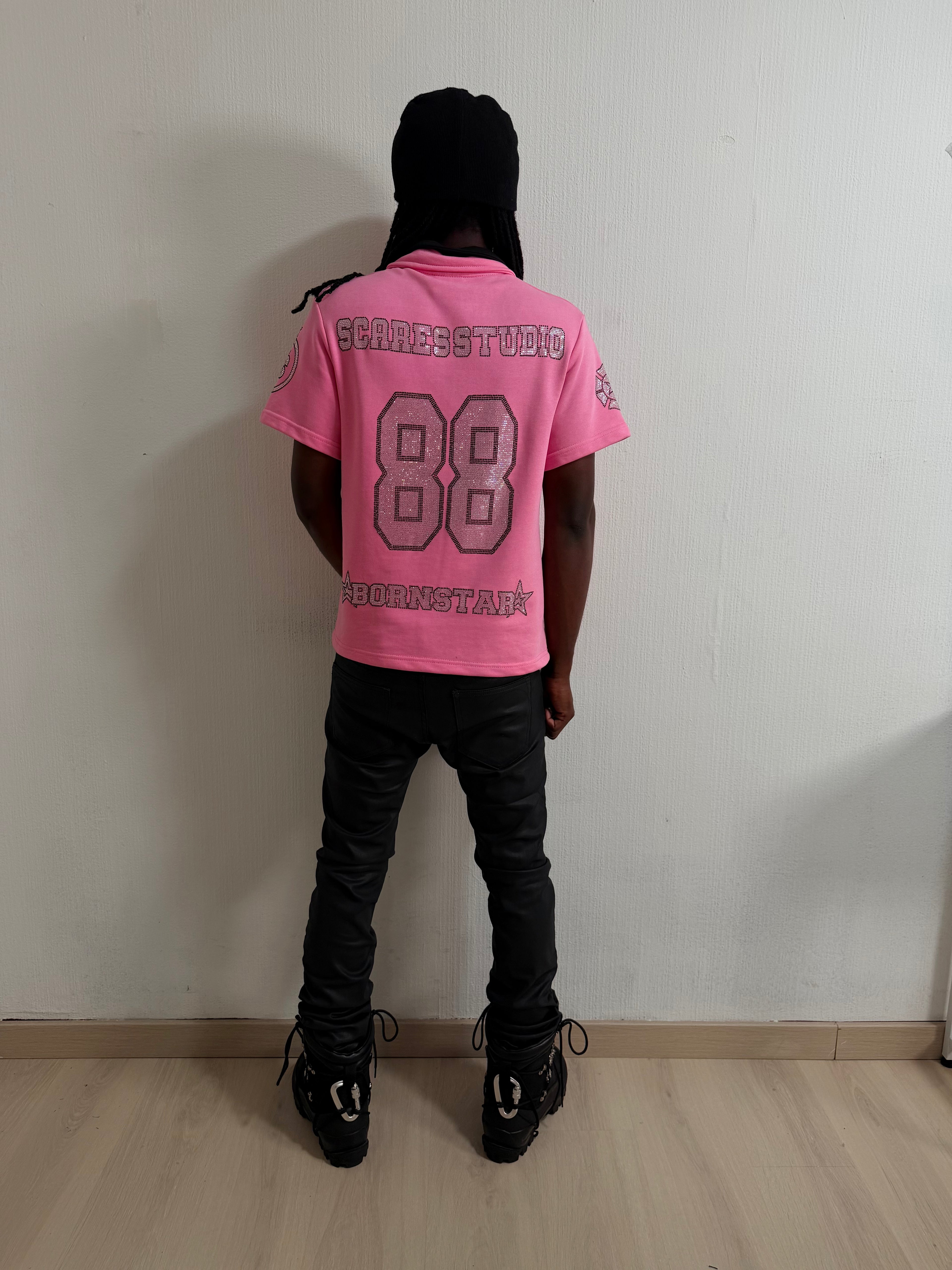 THE NEW BORNSTAR ROSE PINK POLO SHIRT