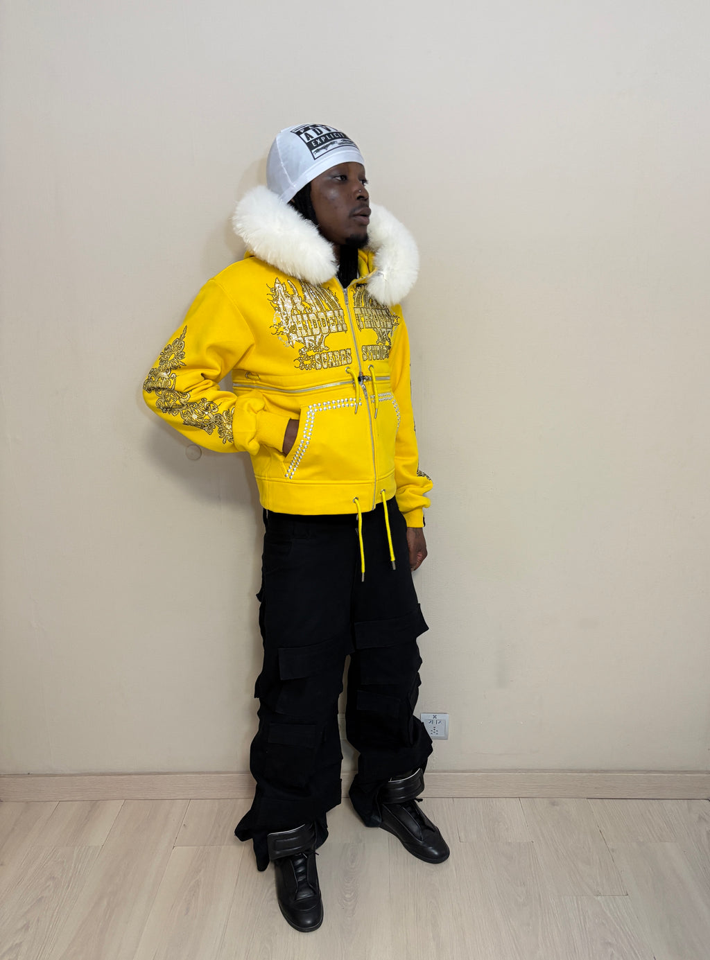 HIDDEN THRONE YELLOW CROSS-ZIPPER