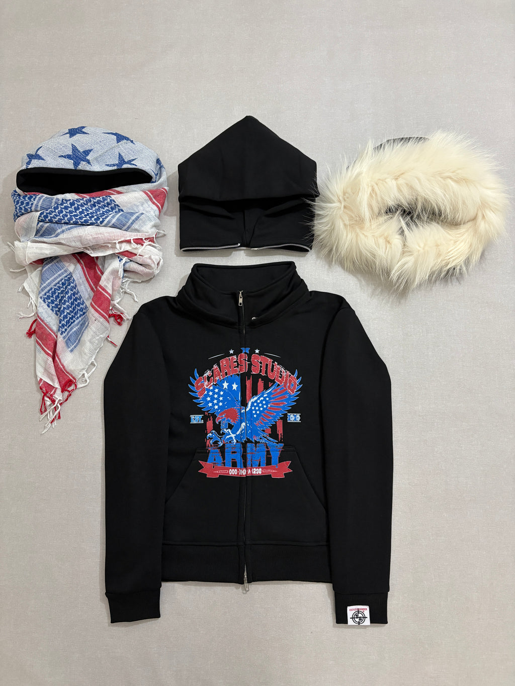 USA ARMY HYB. HOODIE [3 DIFFERENT HOODS STYLES]