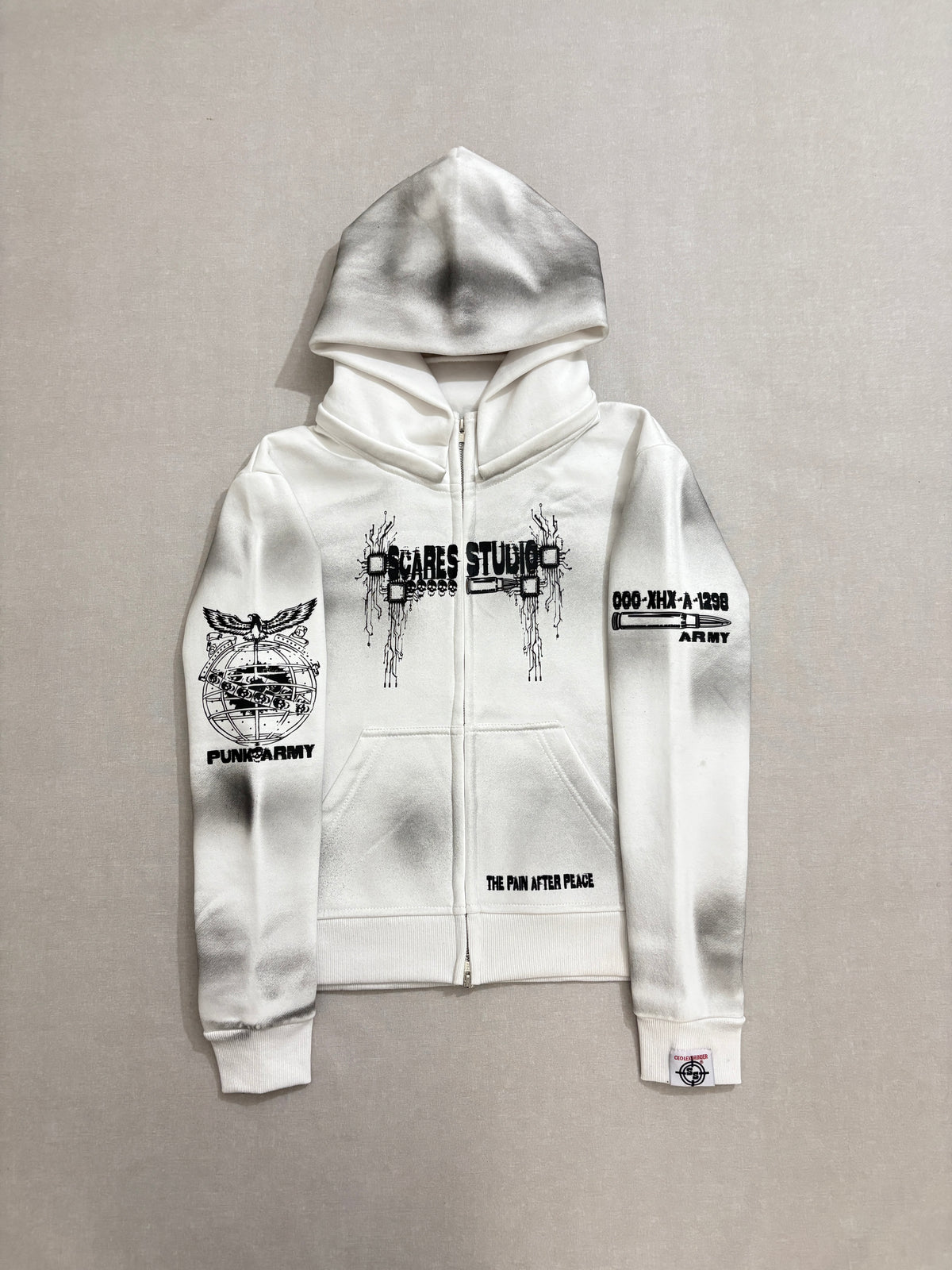 WHITE HYB. HOODIE [3 DIFFERENT HOODS STYLES]