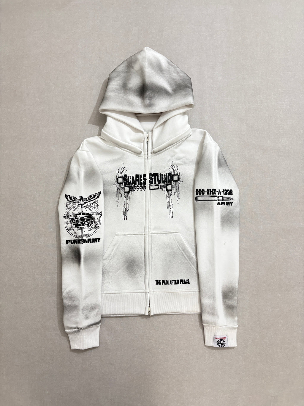 WHITE HYB. HOODIE [SCARF & NORMAL HOODS STYLES]