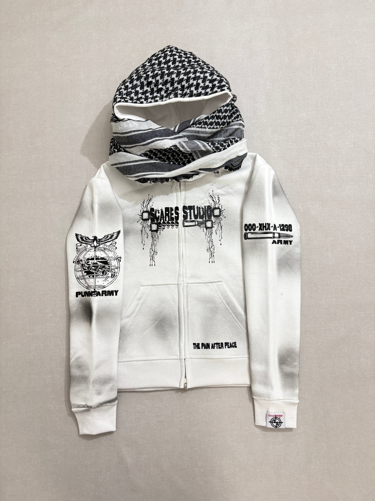 WHITE HYB. HOODIE [3 DIFFERENT HOODS STYLES]