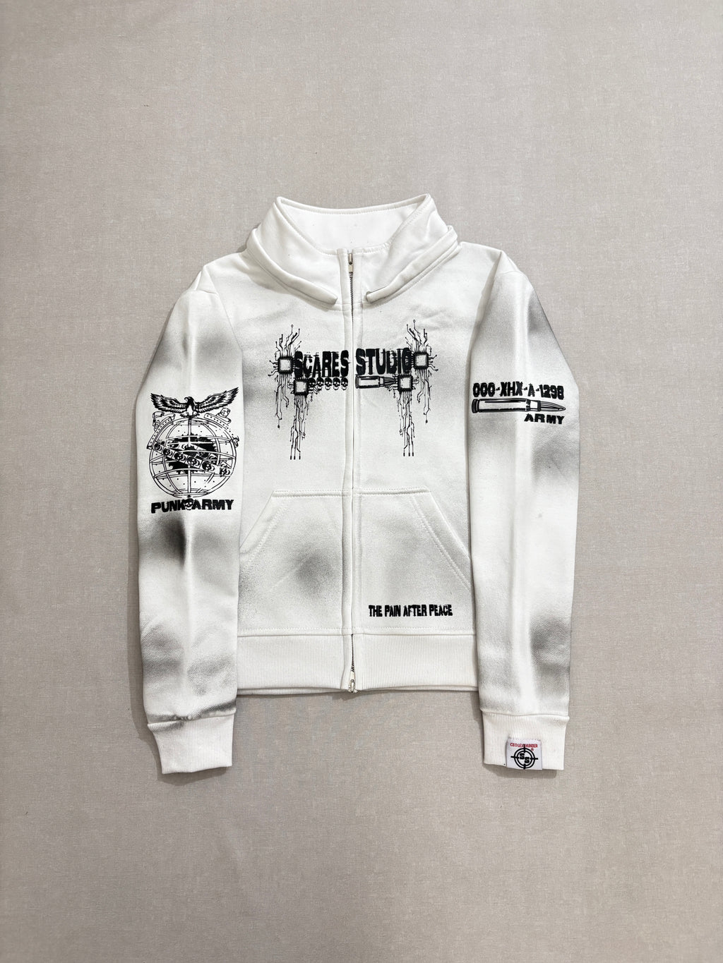 WHITE HYB. HOODIE [SCARF & NORMAL HOODS STYLES]