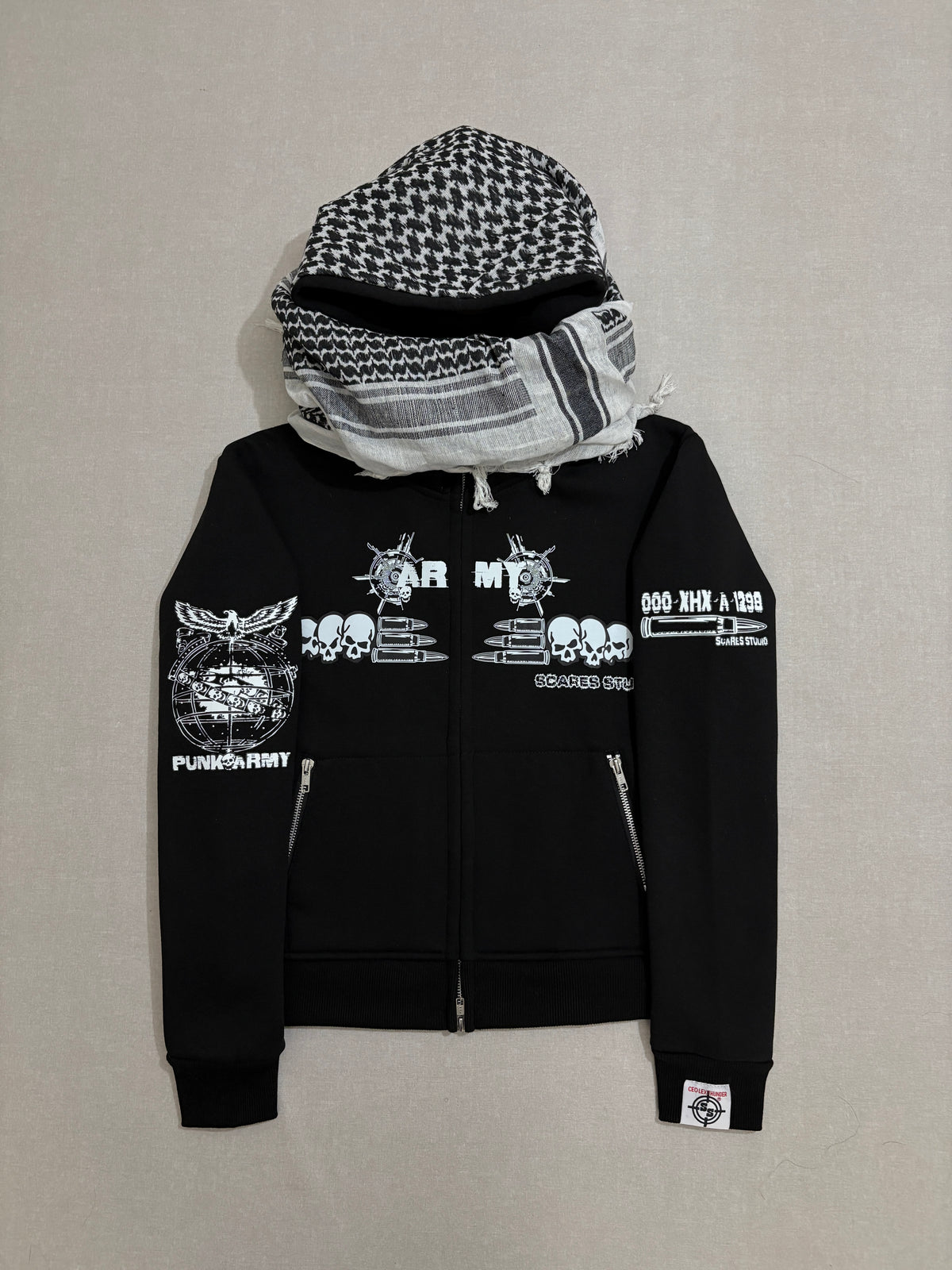 BLACK HYB. HOODIE [SCARF & FUR HOODS STYLES]