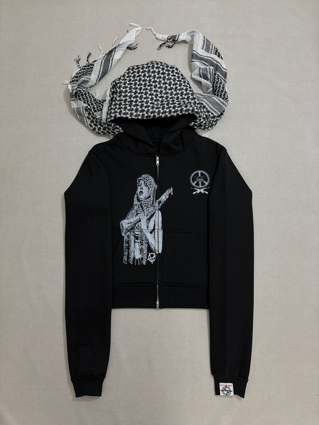 ANARCHY WARRIORS TURBAN SCARF ZIPPER