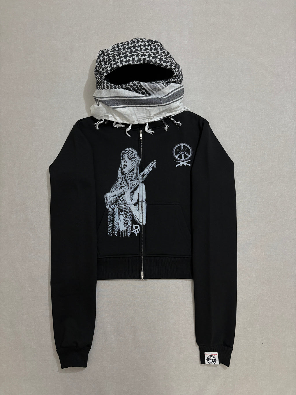 ANARCHY WARRIORS TURBAN SCARF ZIPPER