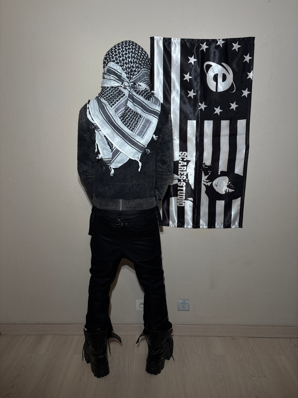 ACID WASH HYB. HOODIE [SCARF & NORMAL HOODS STYLES]