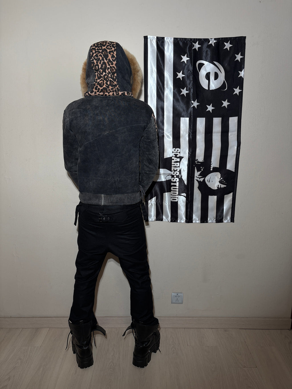 ACID WASH HYB. HOODIE [SCARF & FUR HOODS STYLES]