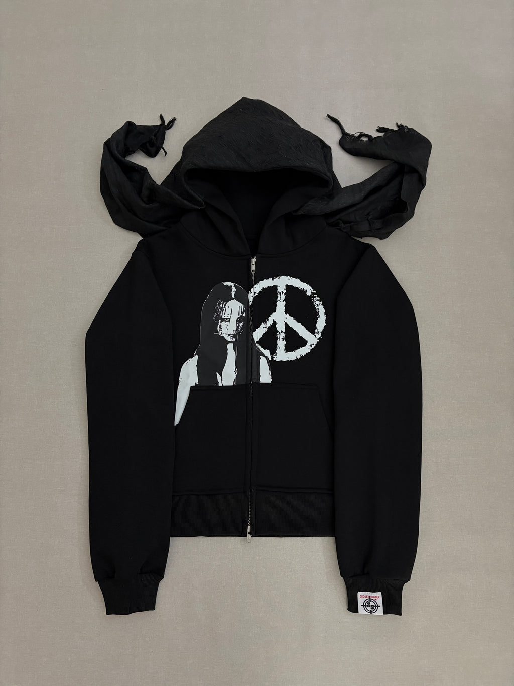 PEACE & CHAOS TURBAN SCARF ZIPPER