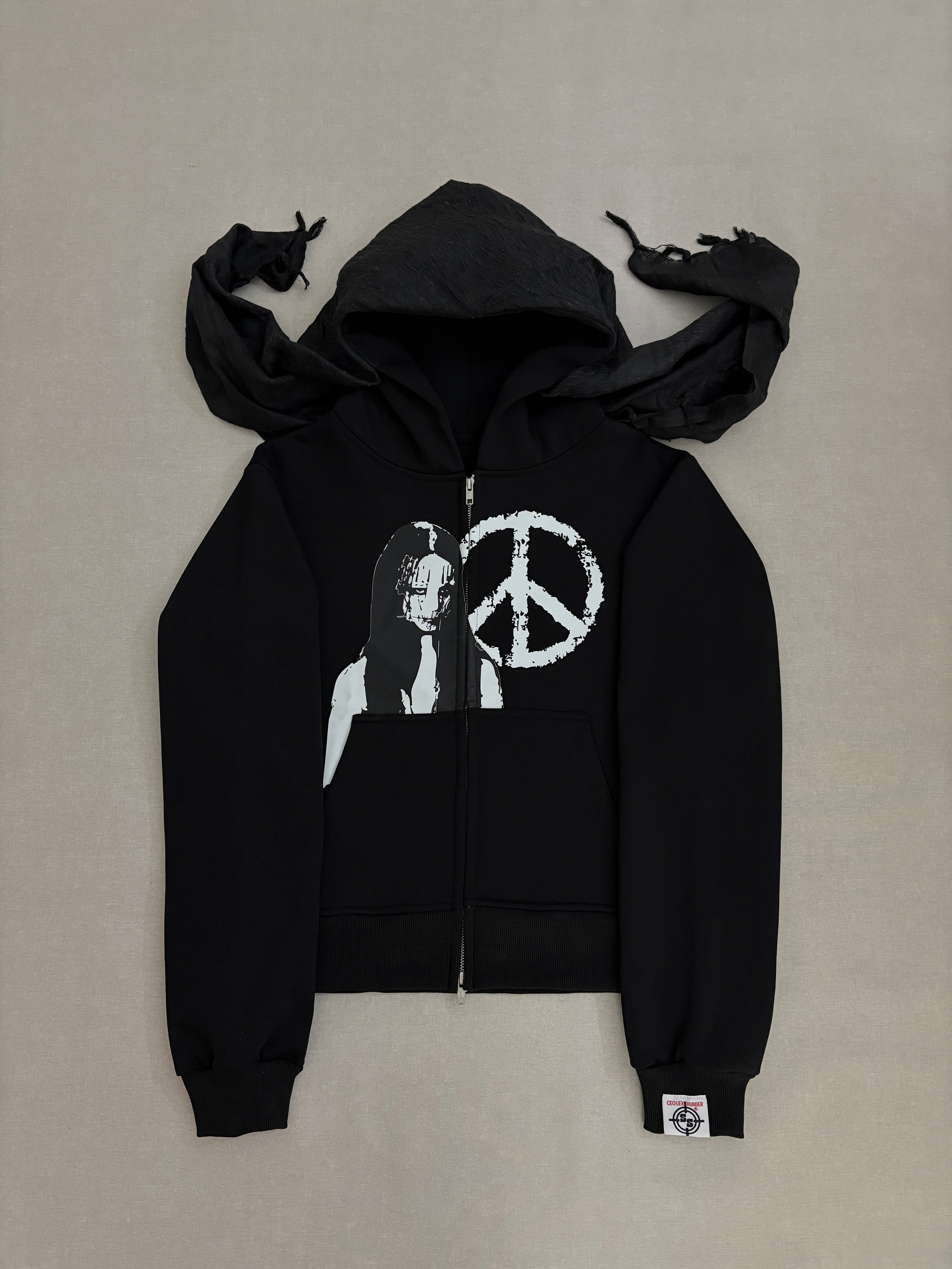PEACE & CHAOS TURBAN SCARF ZIPPER