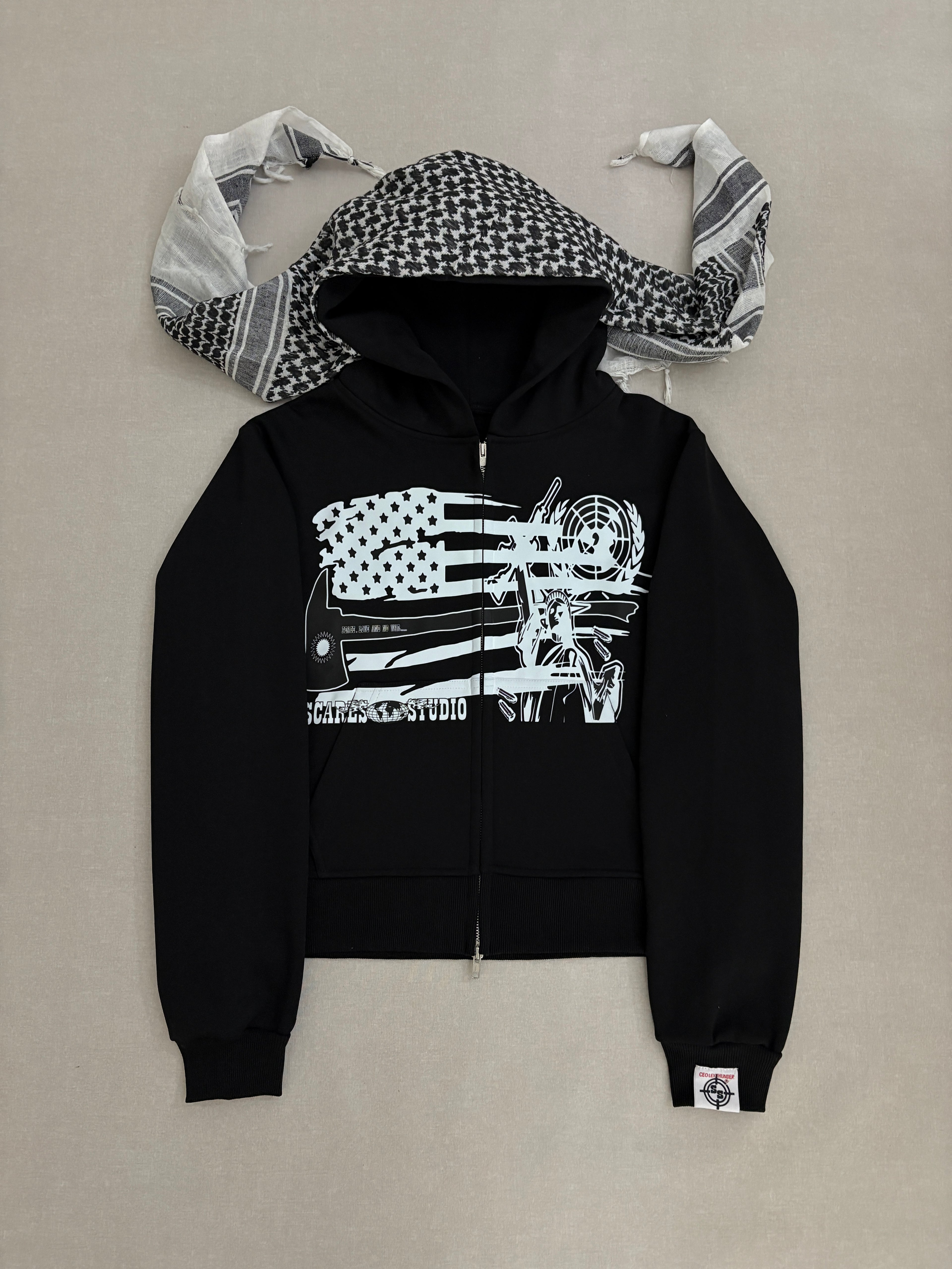 N.G.A TURBAN SCARF ZIPPER