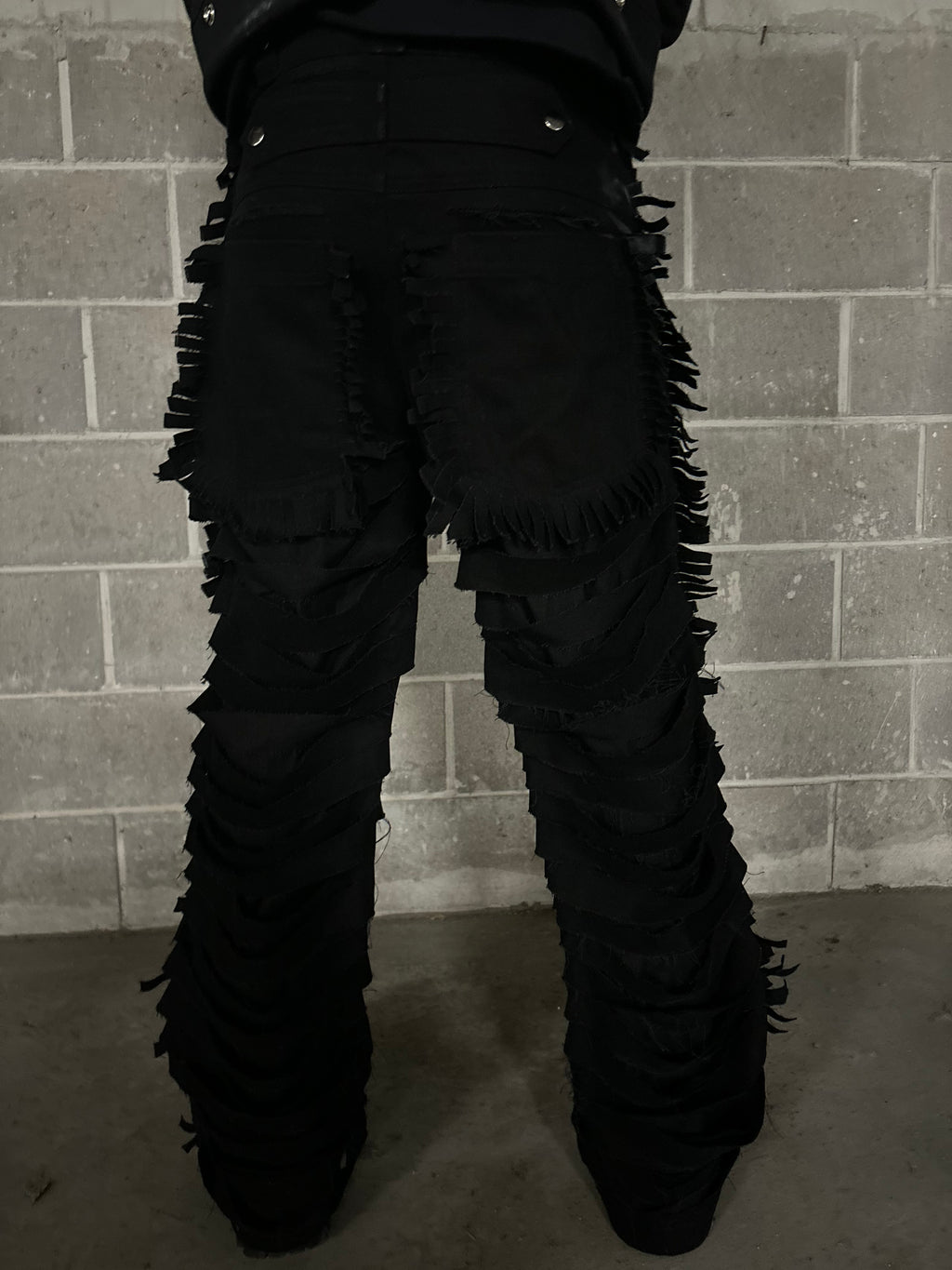 ROCKSTAR HANDMADE DISTRESSED FLARE PANTS