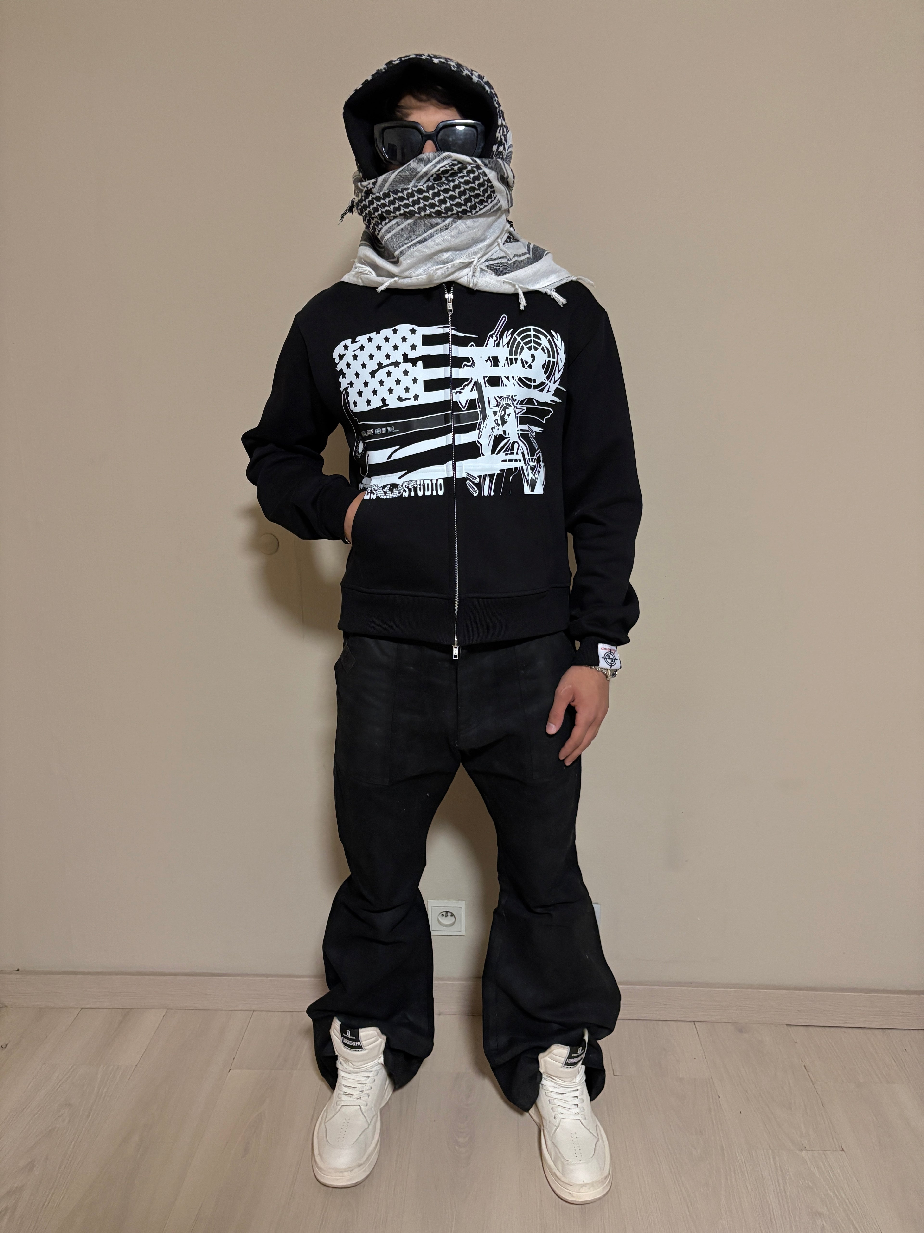 N.G.A TURBAN SCARF ZIPPER