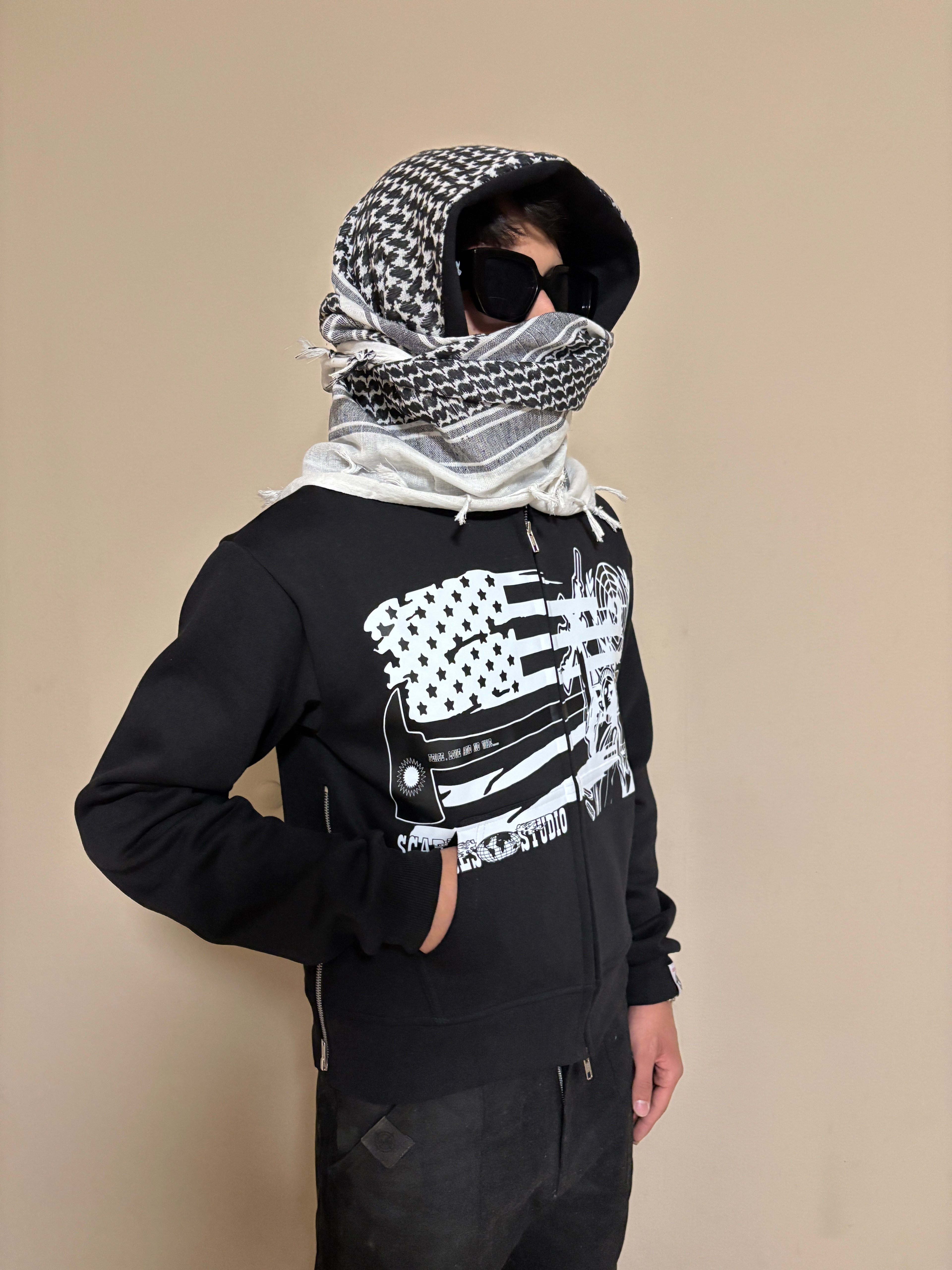 N.G.A TURBAN SCARF ZIPPER