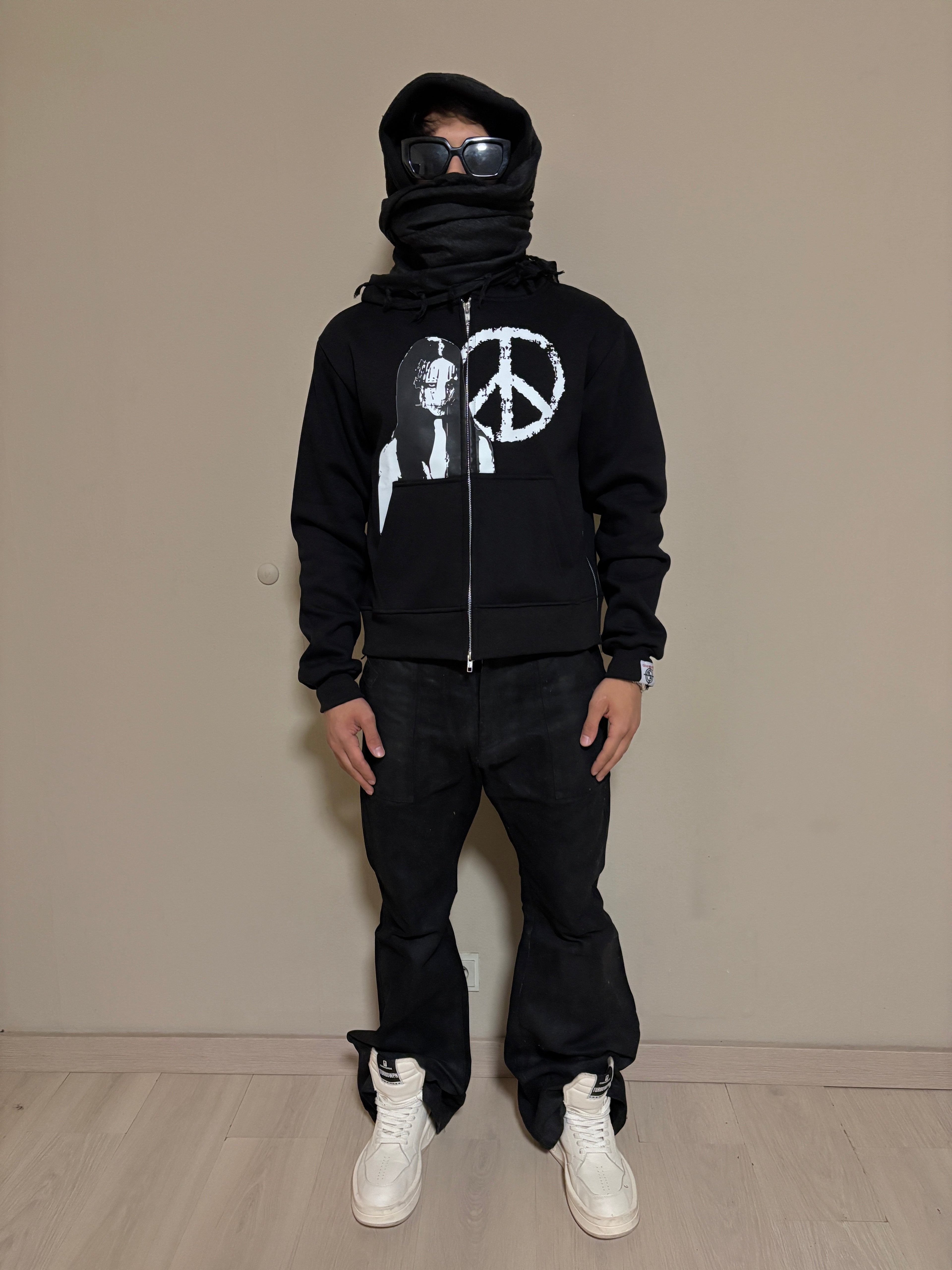 PEACE & CHAOS TURBAN SCARF ZIPPER